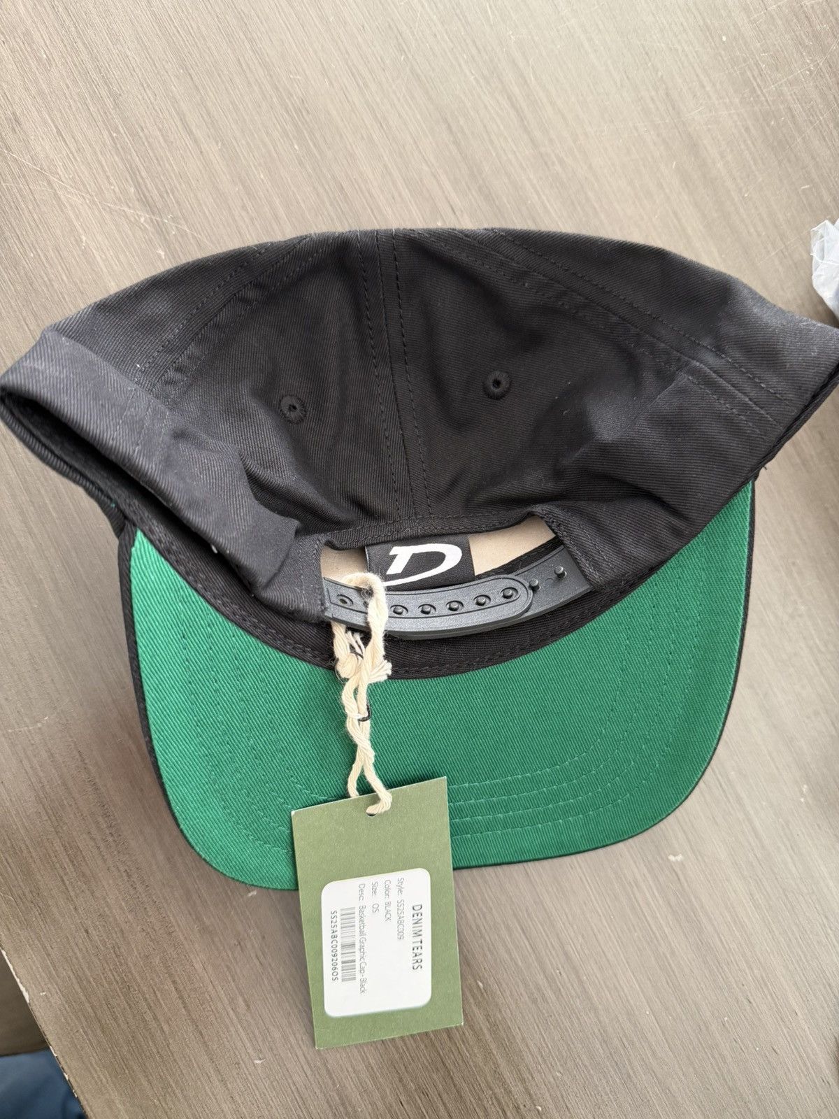 DENIM TEARS Denim Tears Deflated Basketball Cap - Black SnapBack Size ONE SIZE - 3 Thumbnail