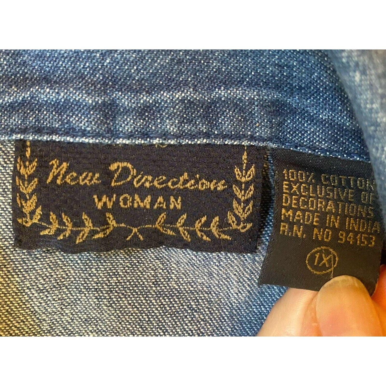 Other VTG Christmas Holiday Angel Denim Vest Women’s 1X Size XXL / US 16-18 / IT 52-54 - 3 Thumbnail