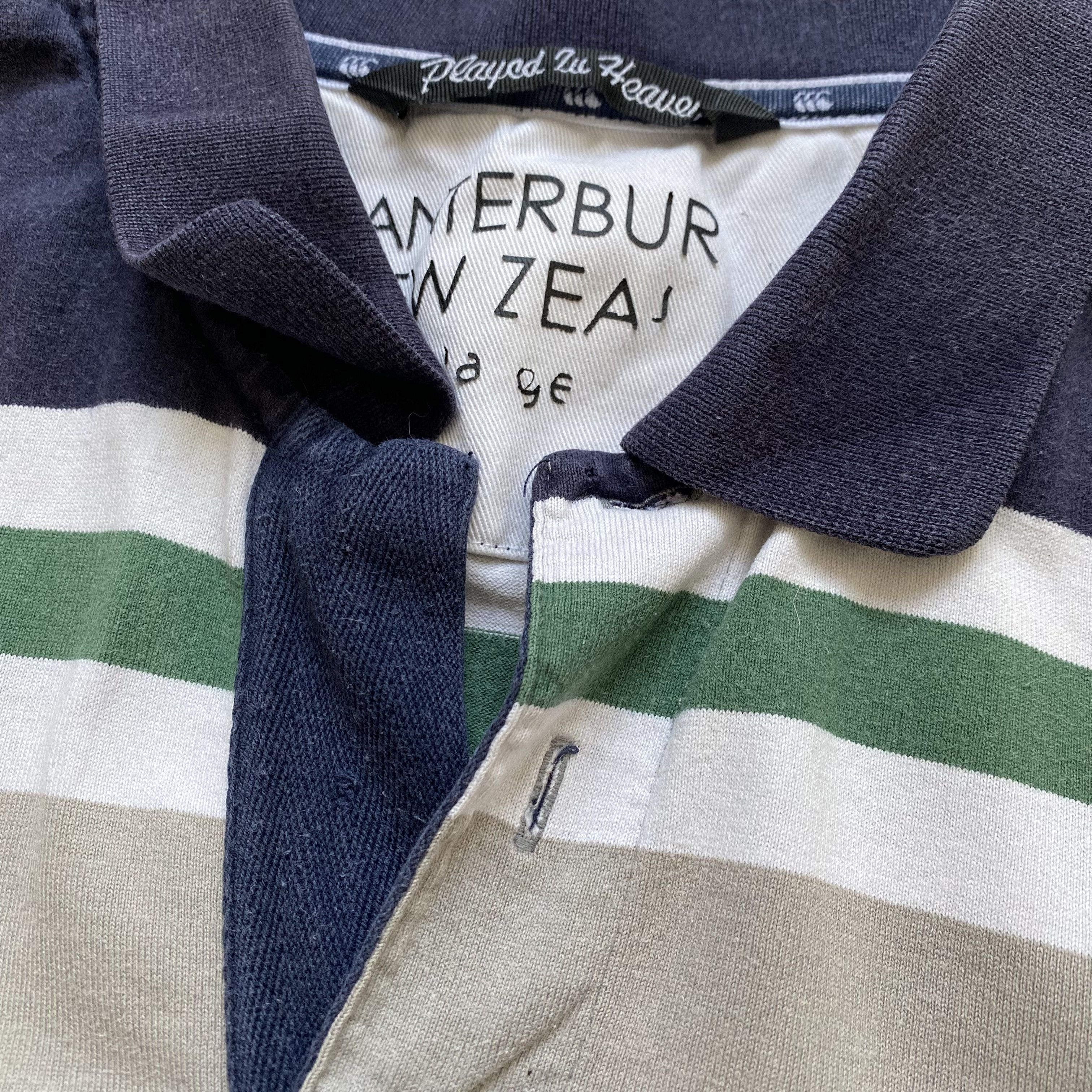 Canterbury of New Zealand 🏈 Vintage Faded Ireland rugby jersey striped polo t-shirt Size US S / EU 44-46 / 1 - 7 Thumbnail