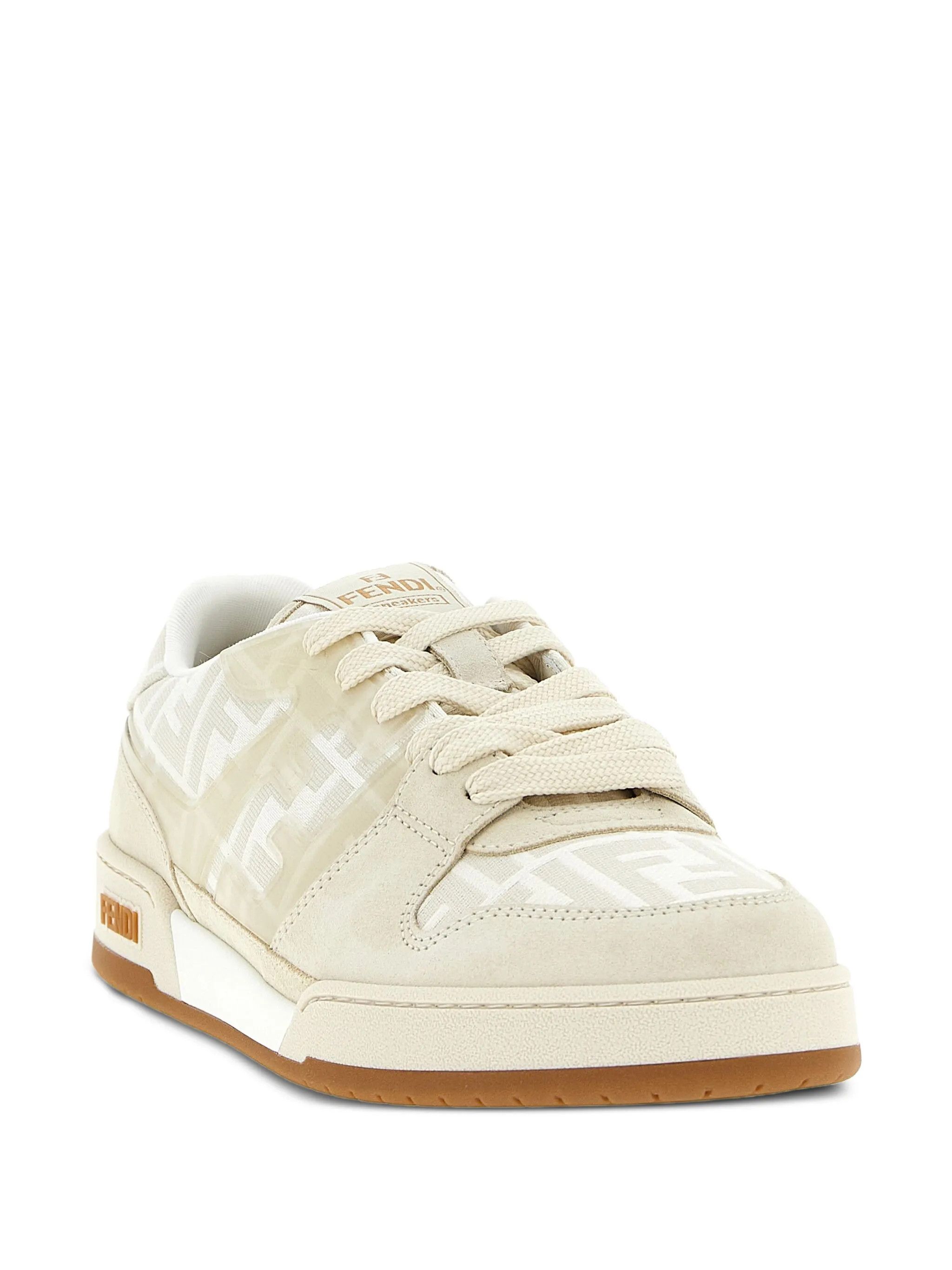 Fendi os11x0526 Match FF-Jacquard Low-Top Sneakers in White Size US 10 / EU 43 - 2 Thumbnail