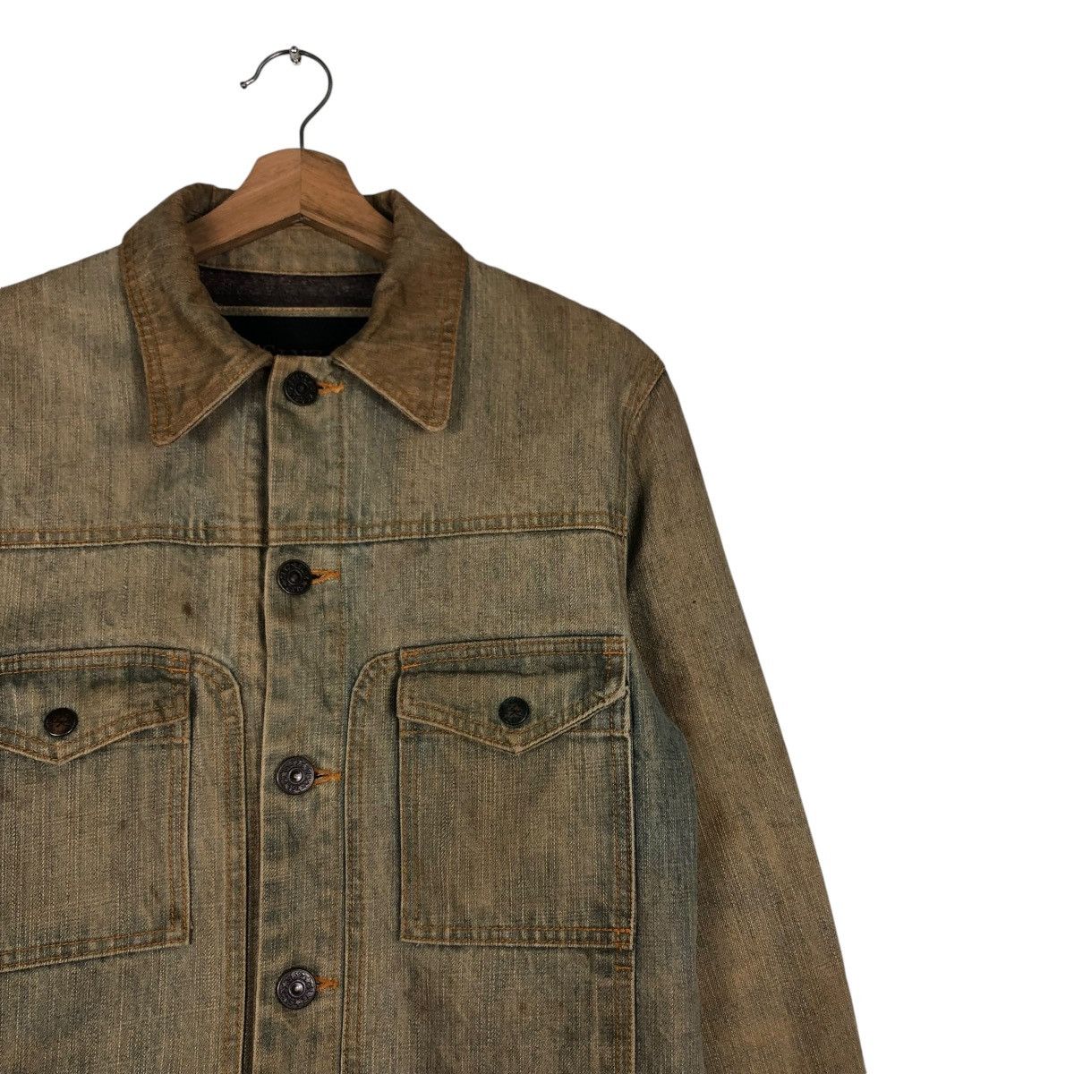 Hysteric Glamour 🔥VINTAGE CROPPED BIKER DENIM JACKET SLYZ JAPAN MADE Size US S / EU 44-46 / 1 - 6 Thumbnail