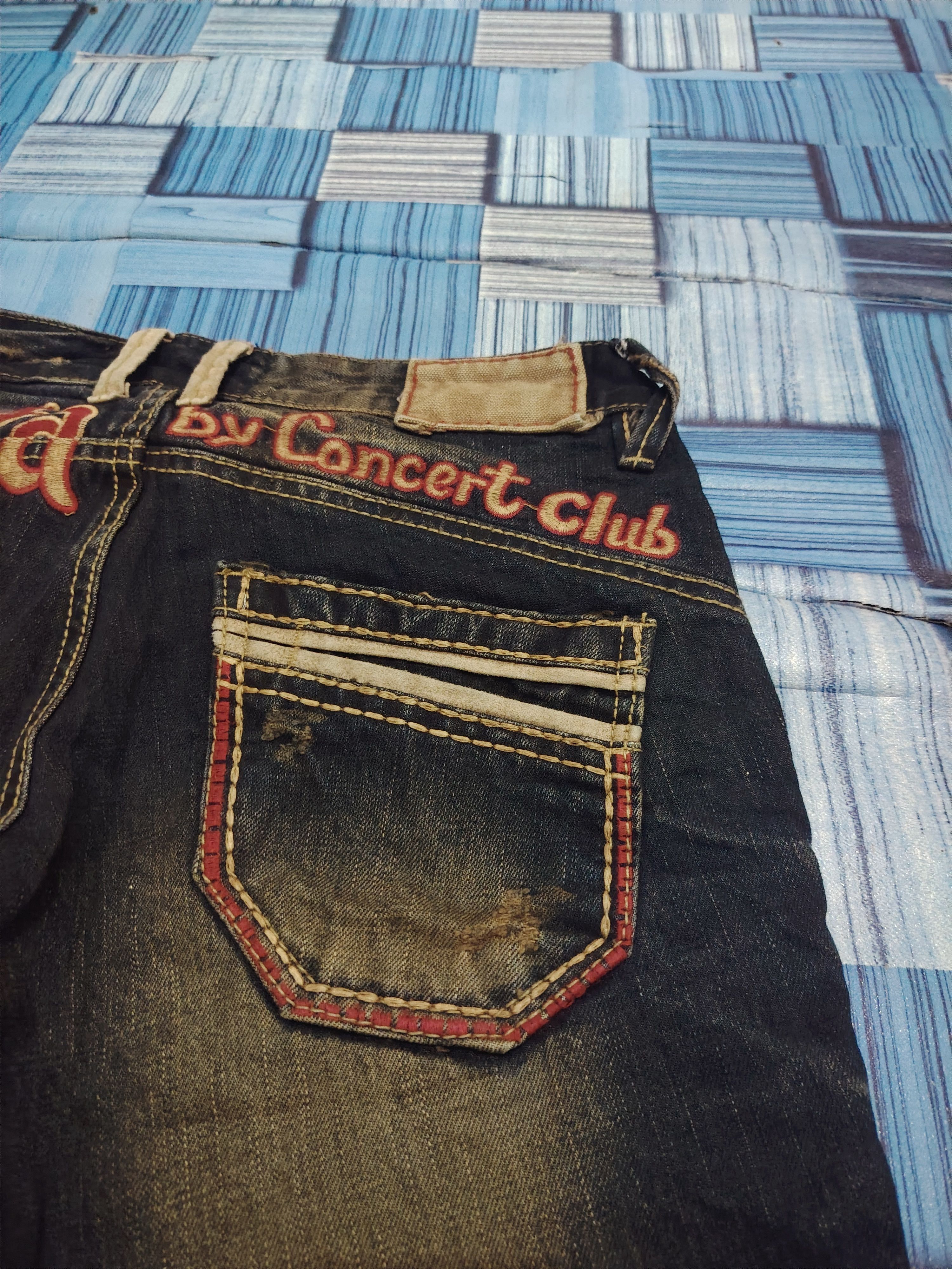 If Six Was Nine Rare Lolita Flared jeans Embroidered Distressed Jean Mudwash Size US 30 / EU 46 - 14 Thumbnail