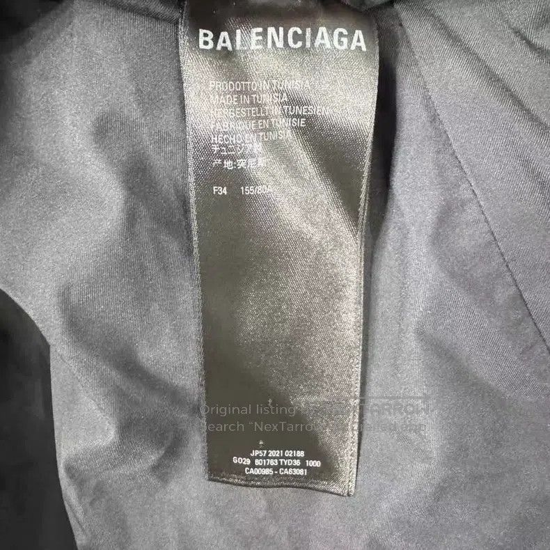 Balenciaga Balenciaga Black Oversized Double B Buckle Puffer Jacket Size XXS / US 00 / IT 34 - 4 Thumbnail