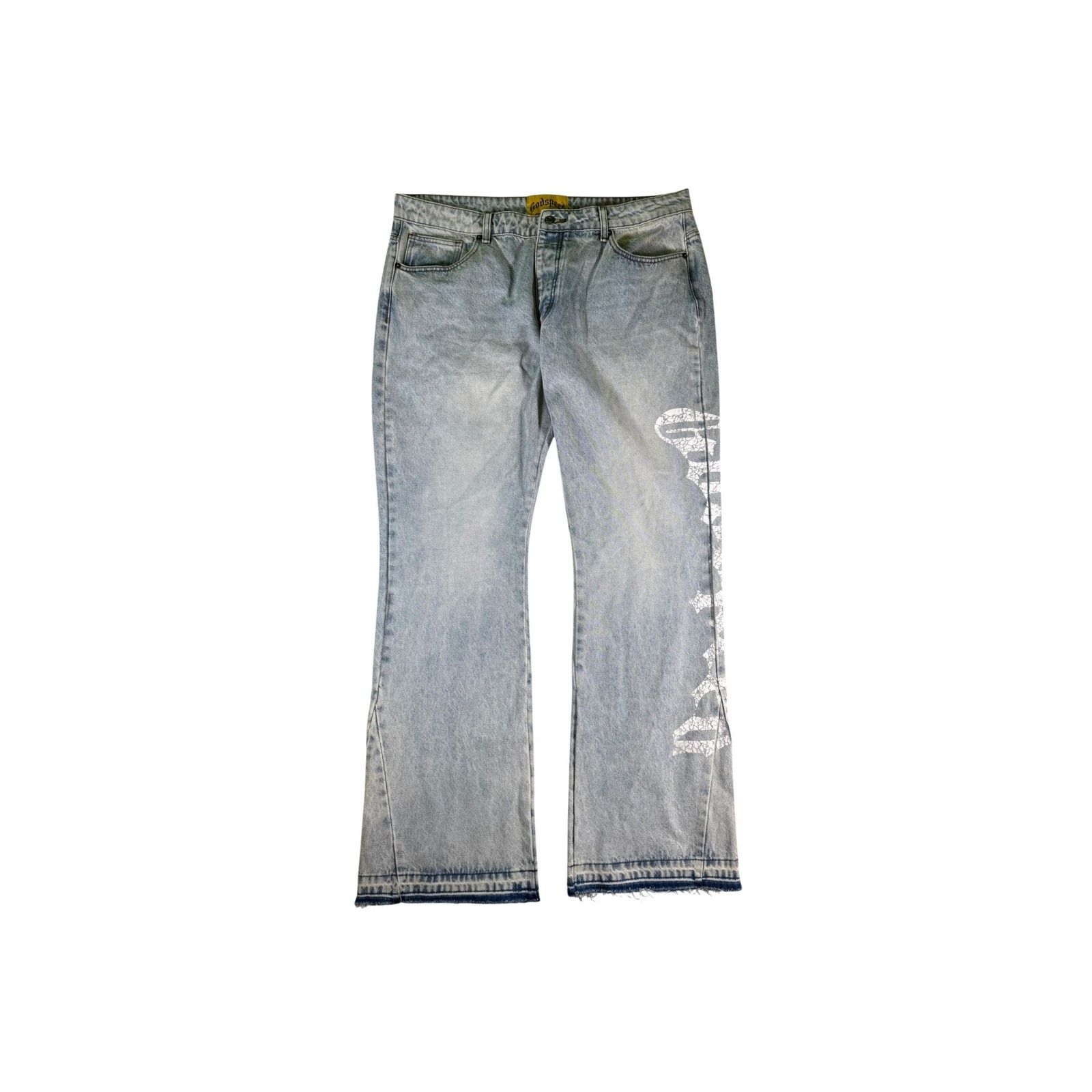 Godspeed Godspeed "OG Logo Flared" Light Wash Jeans Size US 38 / EU 54 - 1 Thumbnail