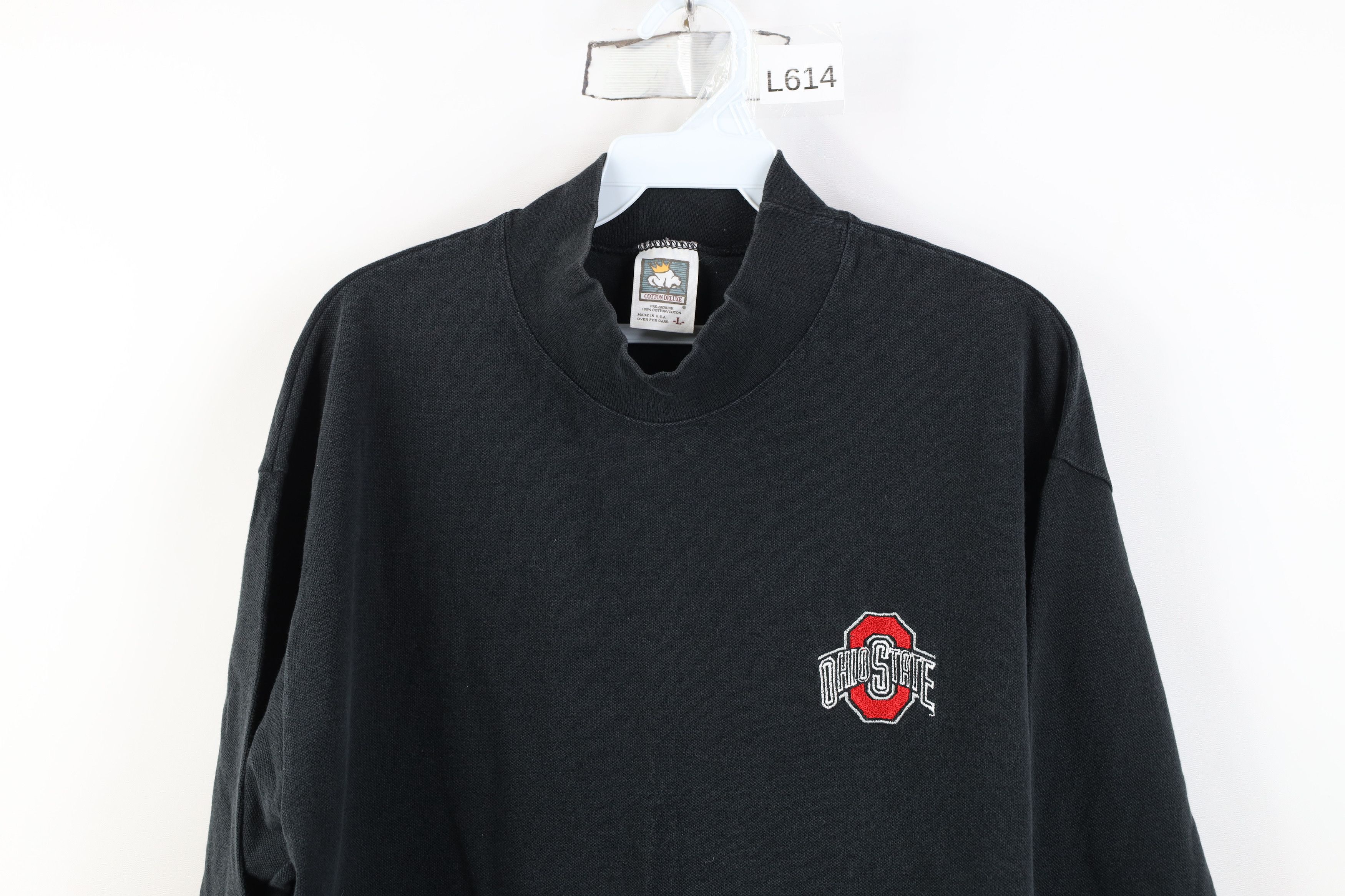 Vintage Vintage 90s State University Mock Neck Long Sleeve T-Shirt Size US L / EU 52-54 / 3 - 2 Thumbnail