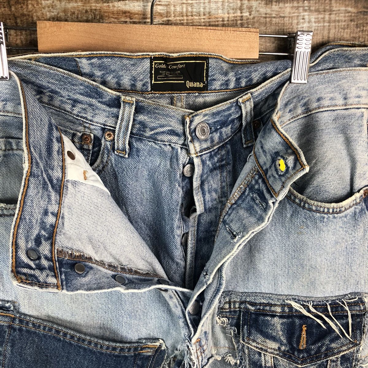 Levi's DLL Levis X Quana double waist reconstruct Denim #A2067 Size US 31 - 15 Thumbnail