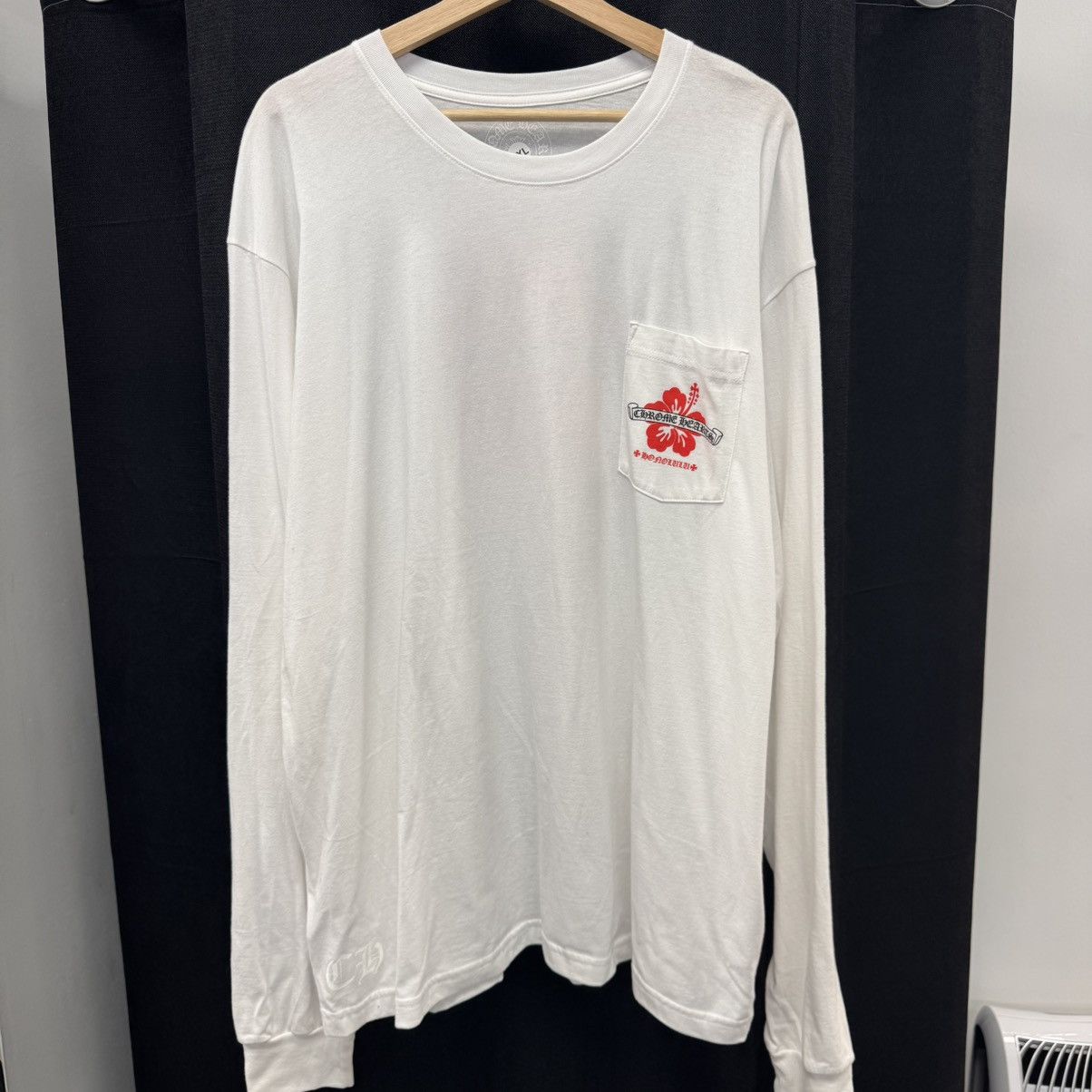 Chrome Hearts Chrome Hearts Honolulu Exclusive Hibiscus L/S Tee White Size US XXL / EU 58 / 5 - 1 Thumbnail