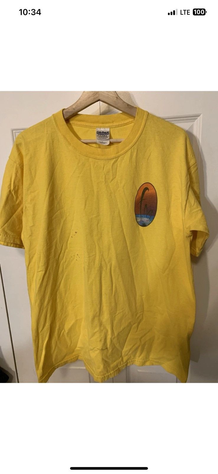 Gildan Vtg Fleetwood Mac mens sz L 2003 yellow t shirt Size US L / EU 52-54 / 3 - 7 Thumbnail