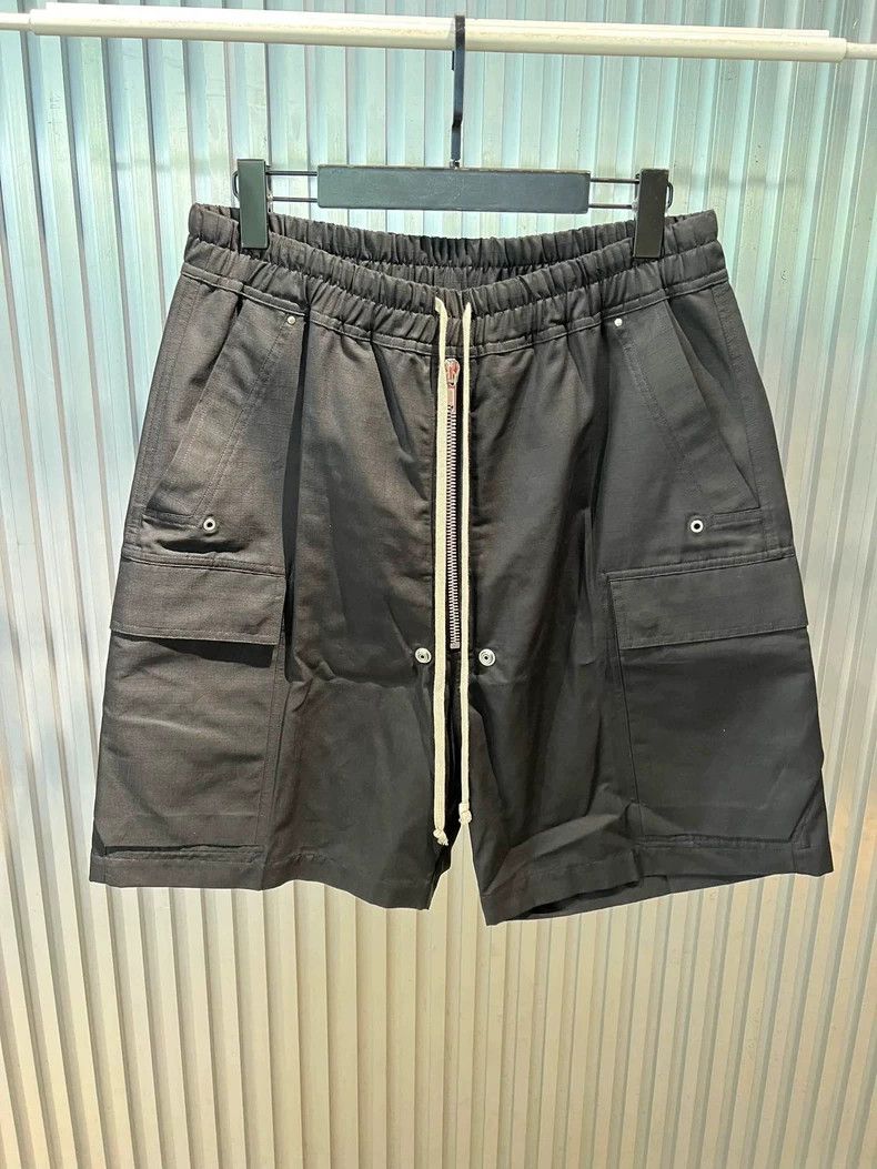 Rick Owens Rick Owens Men's Black Ripstop Pocket Shorts Size US 31 - 1 Thumbnail