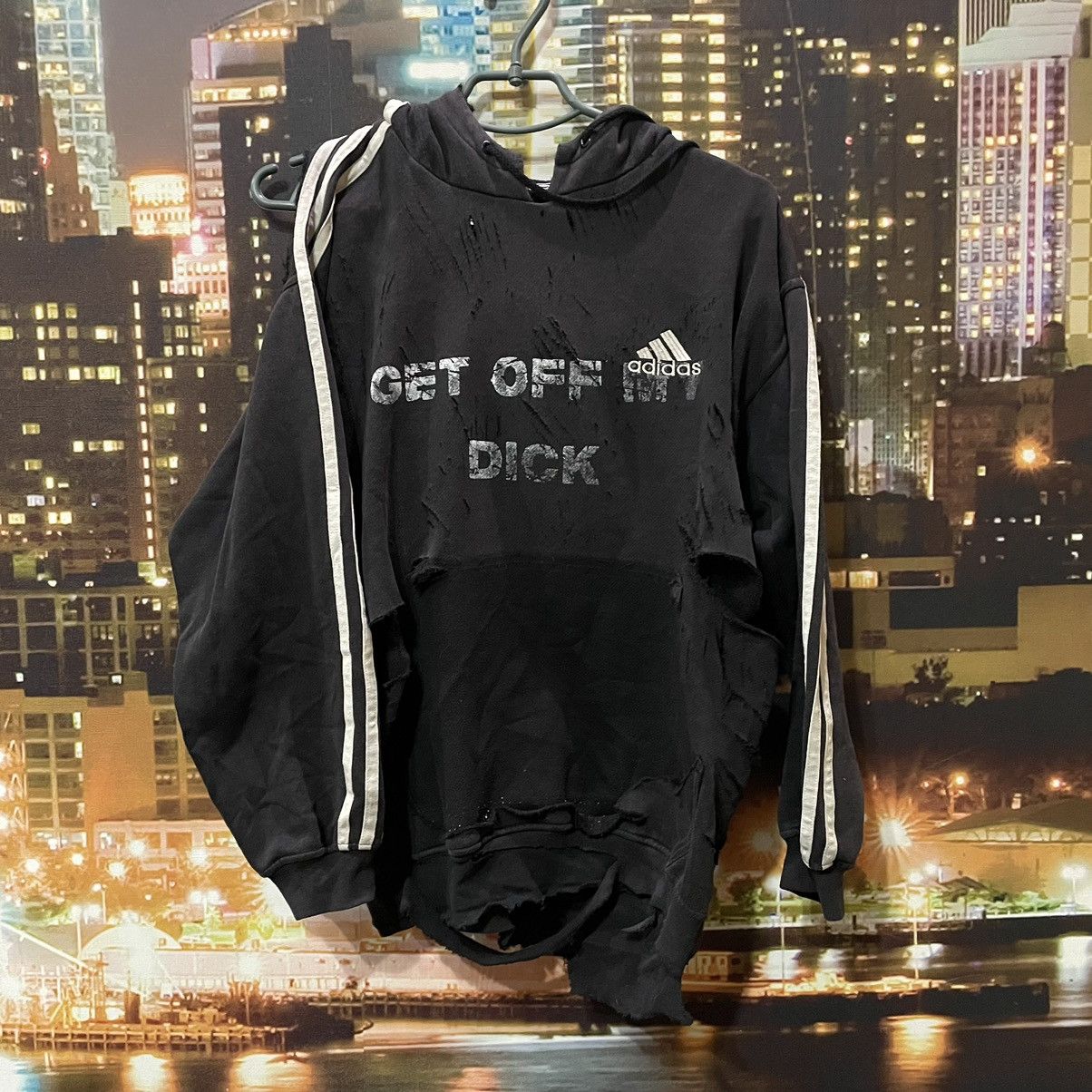 Adidas VINTAGE Y2K ADIDAS HOODIE GET OFF MY DICK PENIS FUNNY PORNO Size US S / EU 44-46 / 1 - 1 Thumbnail