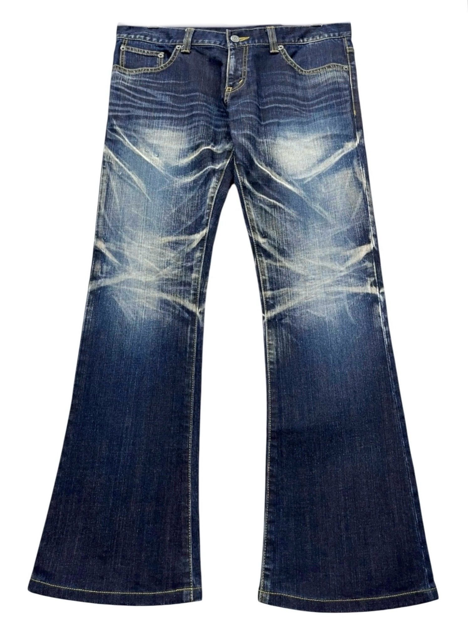 Tornado Mart TORNADO MART Blue Gemstone Inclusions Whiskers Punk Flare🔥 Size US 32 / EU 48 - 4 Thumbnail