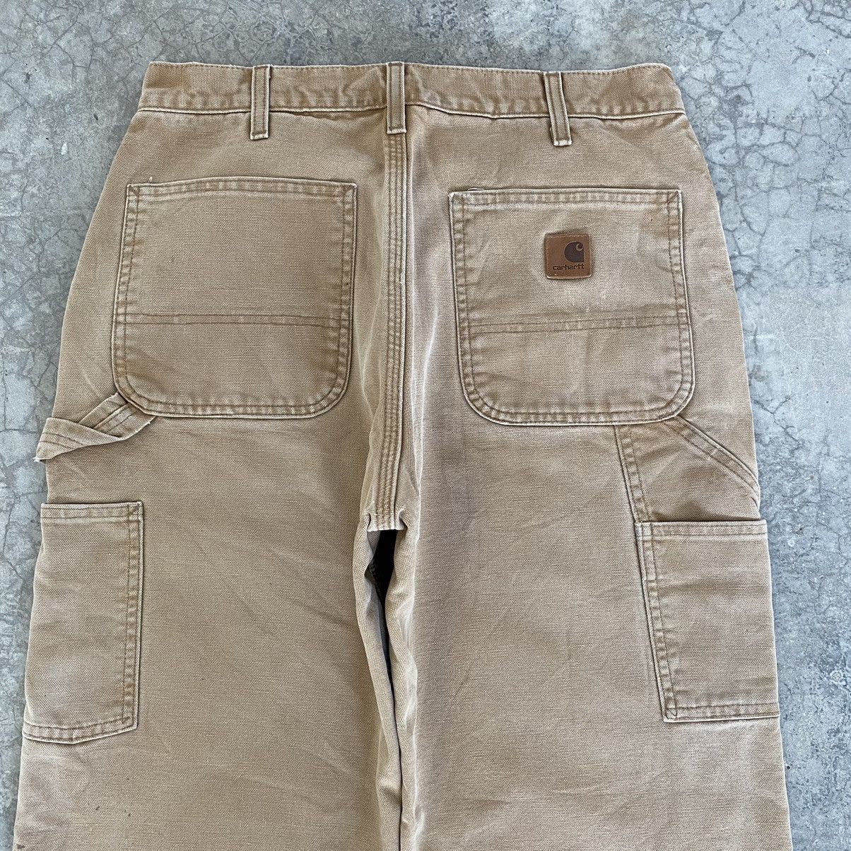 Carhartt Vintage Carhartt Blanket Lined Faded Dirty Carpenter Pants Size US 31 - 24 Thumbnail
