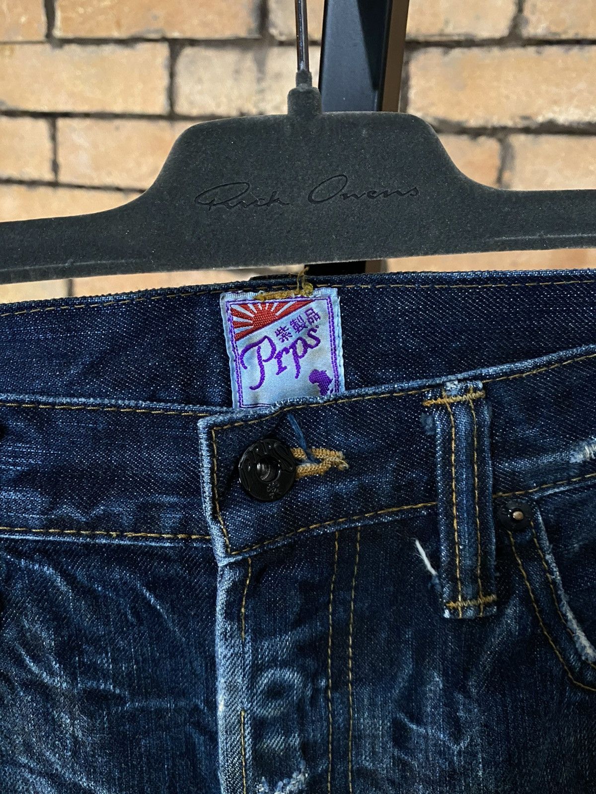 Prps $482 OG PRPS JAPAN DISTRESSED JEANS DENIM SLIM DISTRESSED Size US 31 - 3 Thumbnail