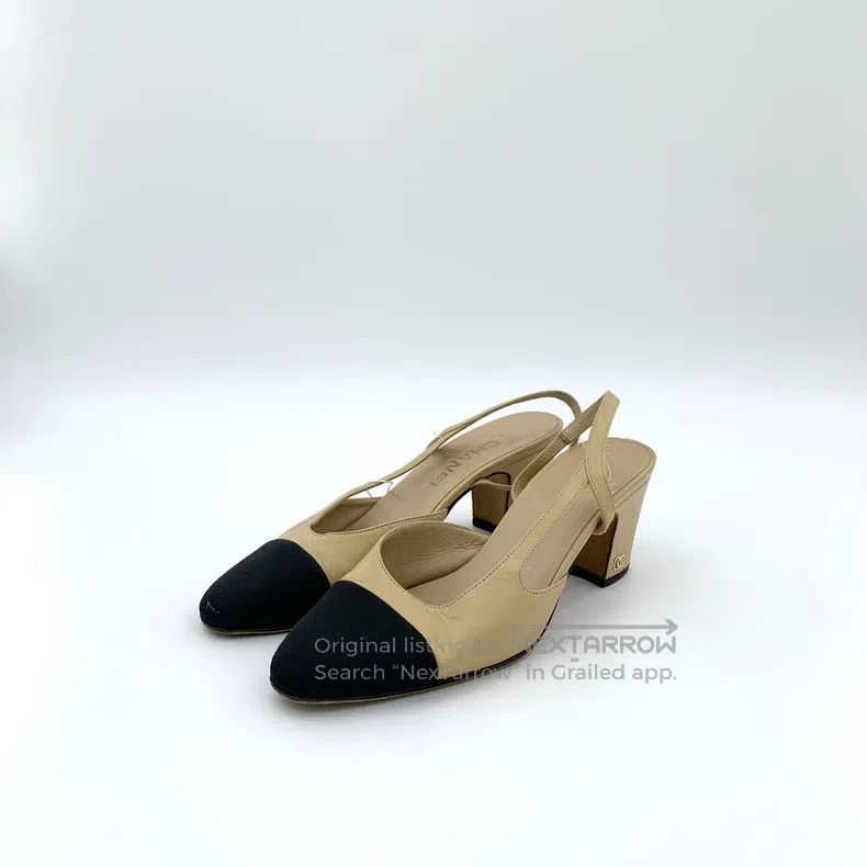 Chanel Chanel Colour-blocked leather high-heeled sandals Size US 5.5 / IT 35.5 - 1 Thumbnail