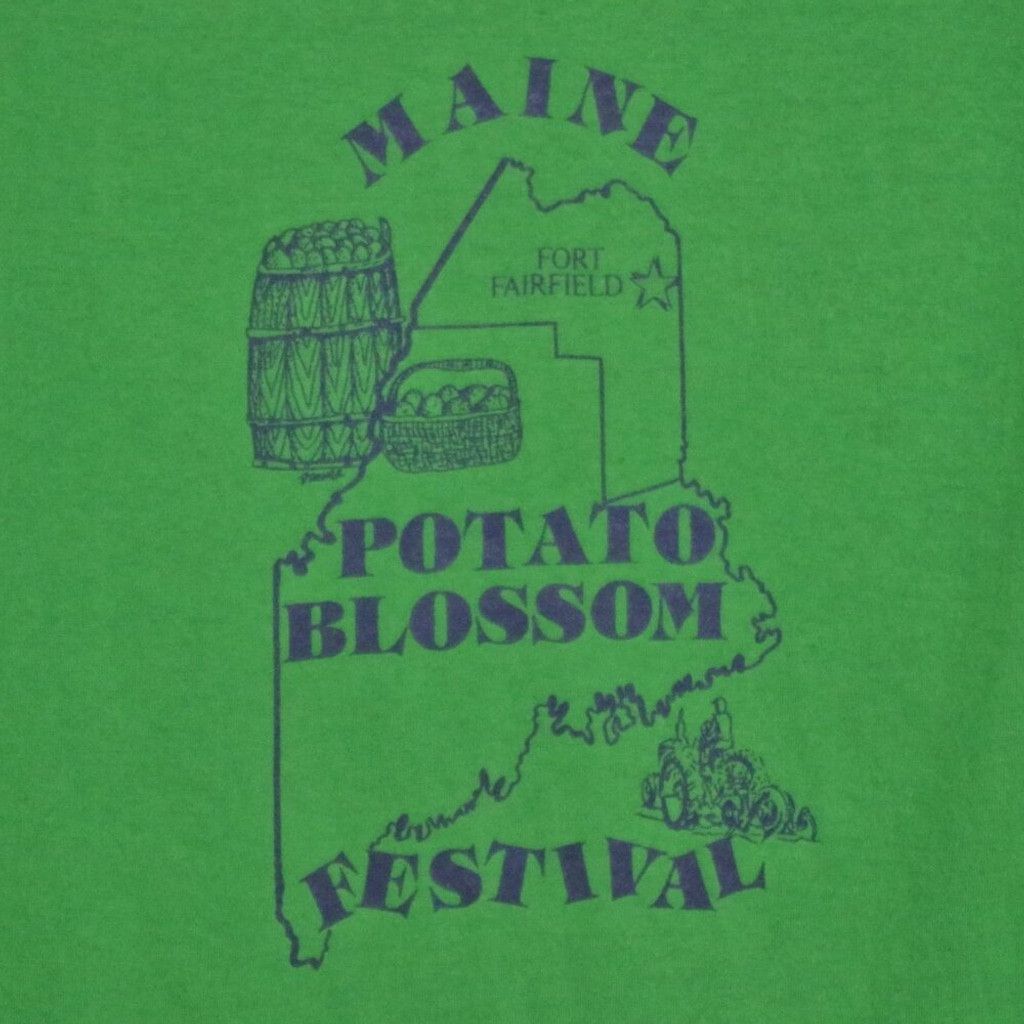 Jerzees × Vintage Vintage USA Made Maine Potato Blossom Festival T Shirt Size US M / EU 48-50 / 2 - 3 Thumbnail