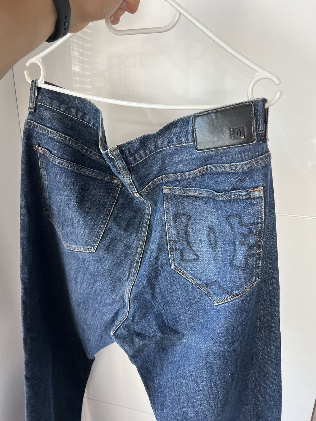 DC Vintage Dc Shoes Big Logo Loose Fit Y2K Opium Selvage Jeans Size US 34 / EU 50 - 7 Thumbnail