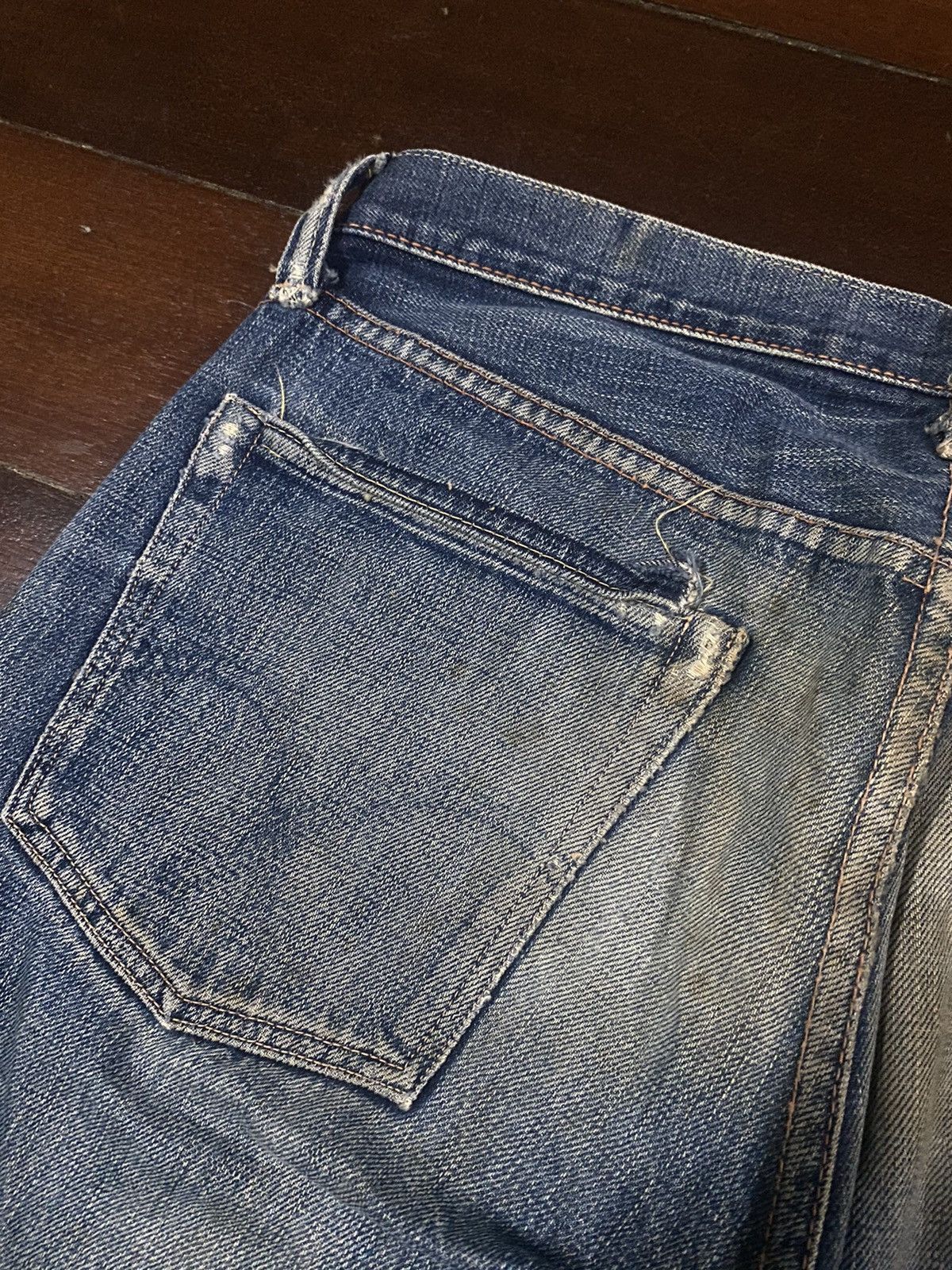 Full Count & Co. FIRE 🔥 FULL COUNT RUSTY DISTRESSED NICE FADED Size US 33 - 21 Thumbnail