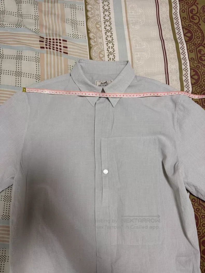 Hermes Hermes Fake Two-Piece Shirt Jacket. Hem with Drawstring Size US M / EU 48-50 / 2 - 3 Thumbnail