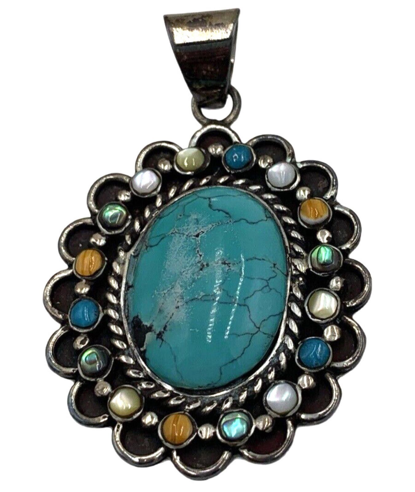 Other David R Freeland DRF Multi-Stone Turquoise Signed Pendant Size ONE SIZE - 1 Thumbnail