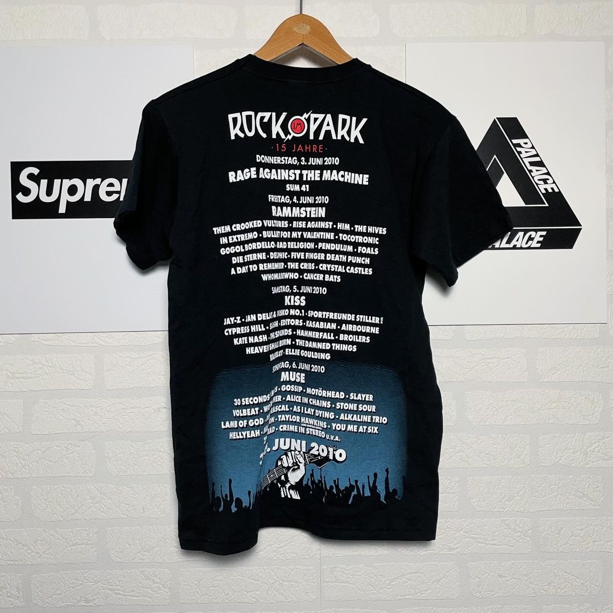 Band Tees × Vintage VINTAGE 2010 ROCK IM PARK T-SHIRT MUSE KISS RAMMSTEIN Size US S / EU 44-46 / 1 - 2 Thumbnail