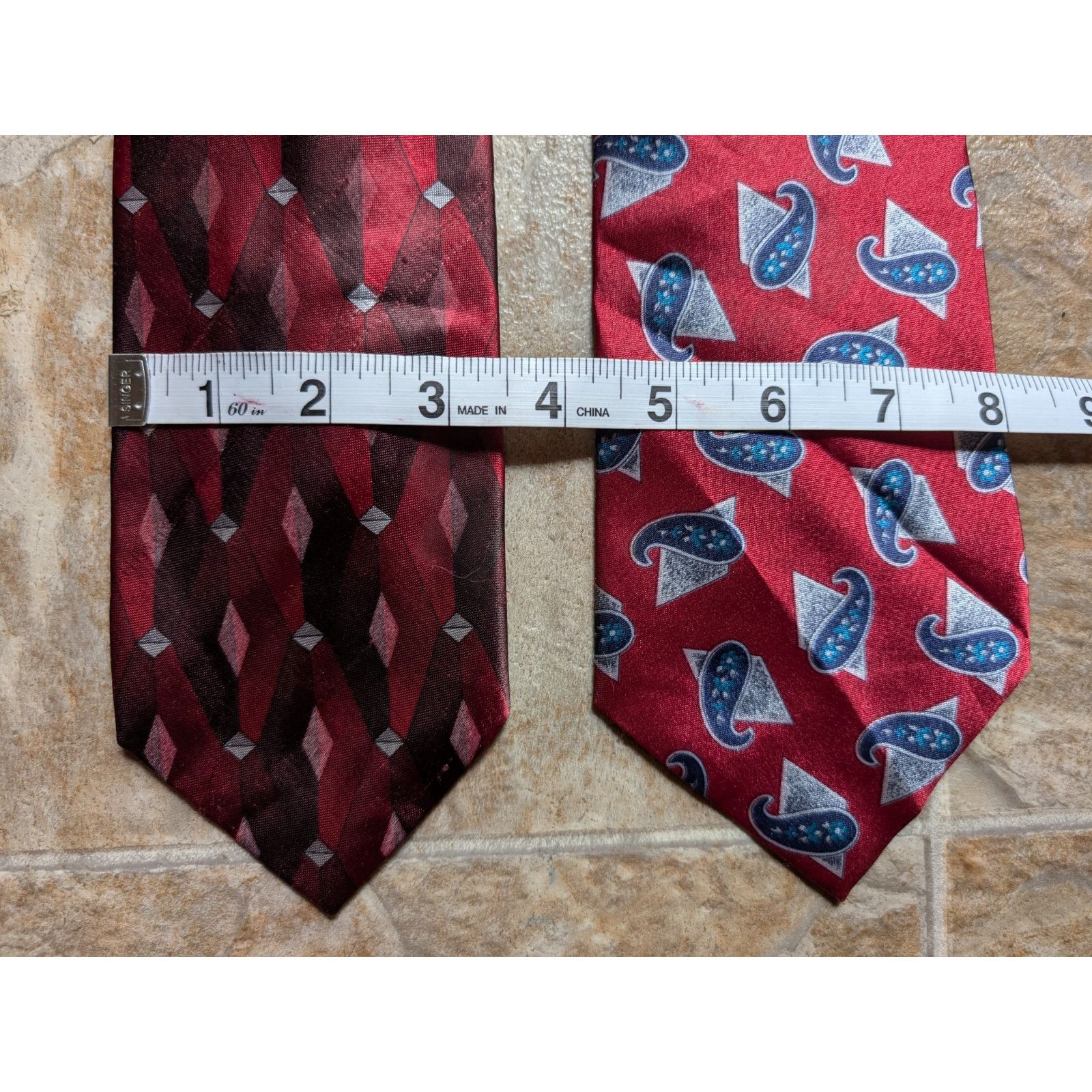 David Taylor Vintage David Taylor Mens Clip On Ties/2 Polyester Size ONE SIZE - 2 Thumbnail