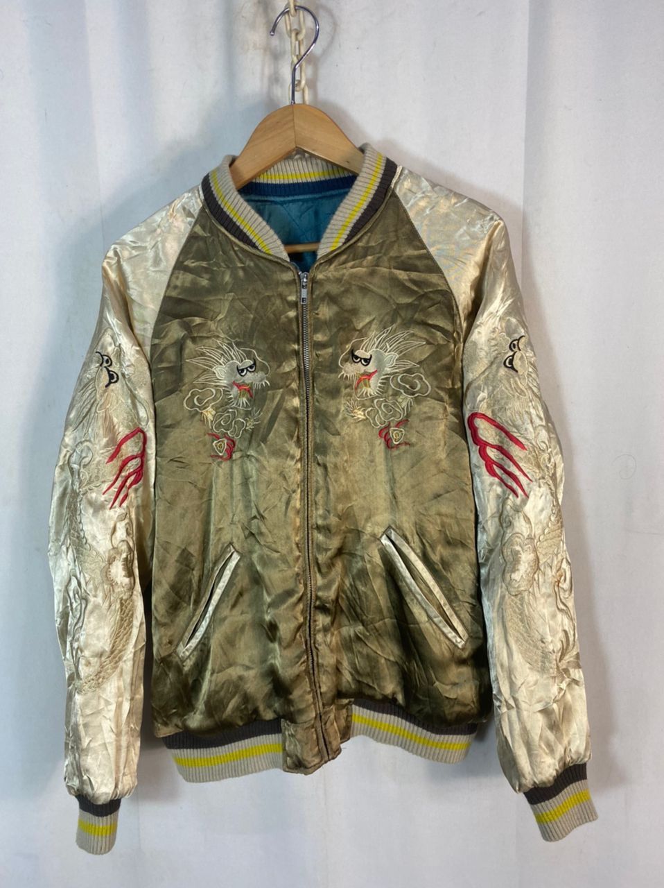Japanese Brand × Vintage Rare🔥vintage Sukajan reversible rayon jacket by pin ball Size US M / EU 48-50 / 2 - 1 Thumbnail