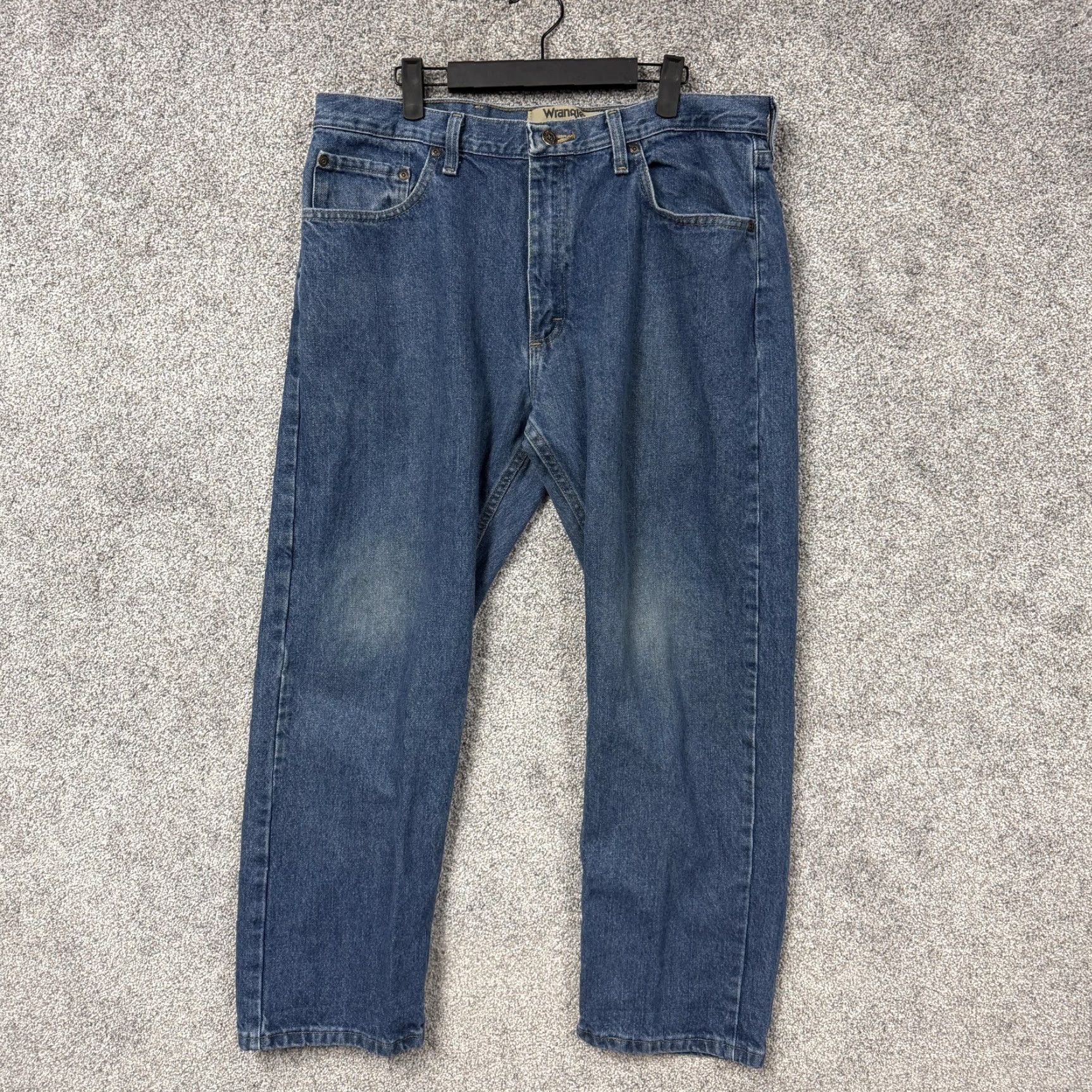 Wrangler Wrangler Jeans Mens 36x27 Blue Straight Stonewash Denim Grunge Skater Baggy Authentic Wrangler Authentics 5-Pocket Mens Jeans Size US 36 / EU 52 - 2 Thumbnail
