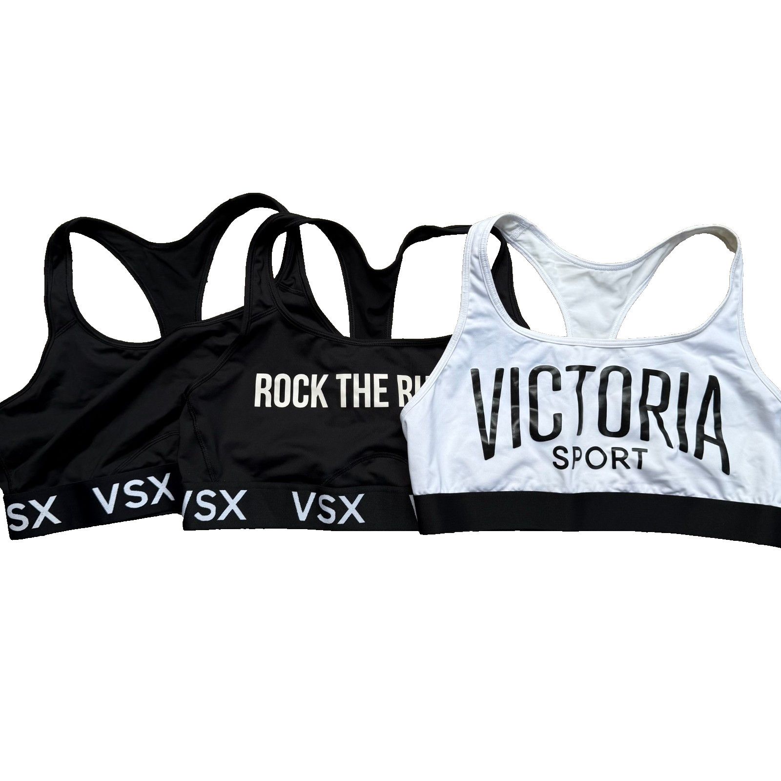 Victoria's Secret Victoria Sport VSX Sports Bra Set of 3 Racerback Black XL Size XL / US 12-14 / IT 48-50 - 1 Thumbnail