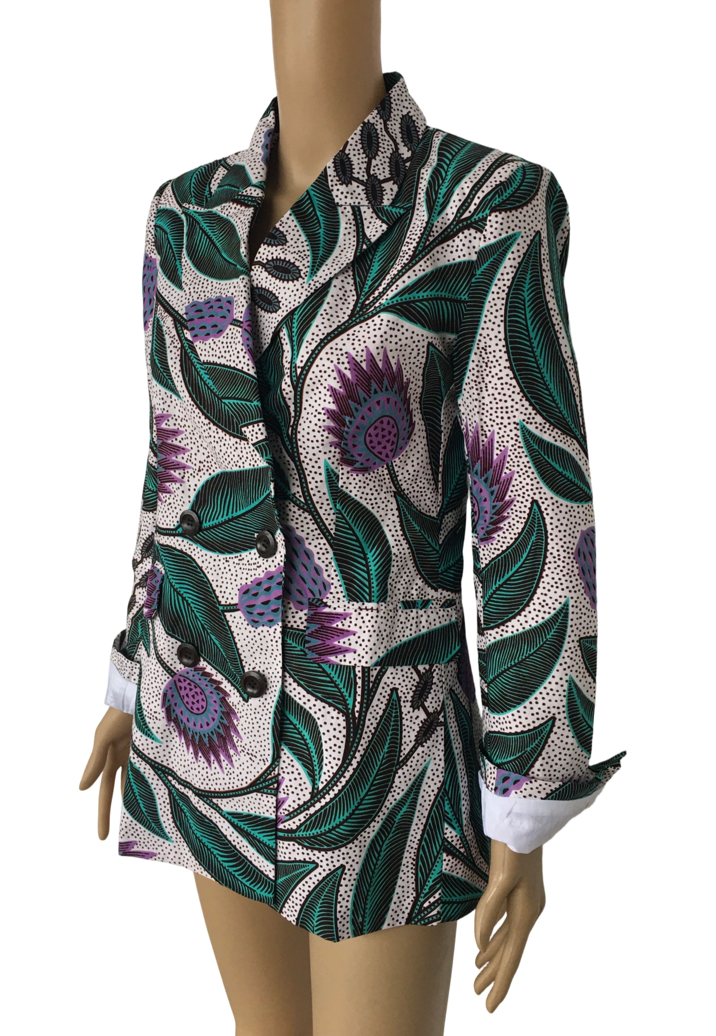 Other Cotton Jacket Women Suit African Ankara Print Size XXL / US 16-18 / IT 52-54 - 2 Thumbnail