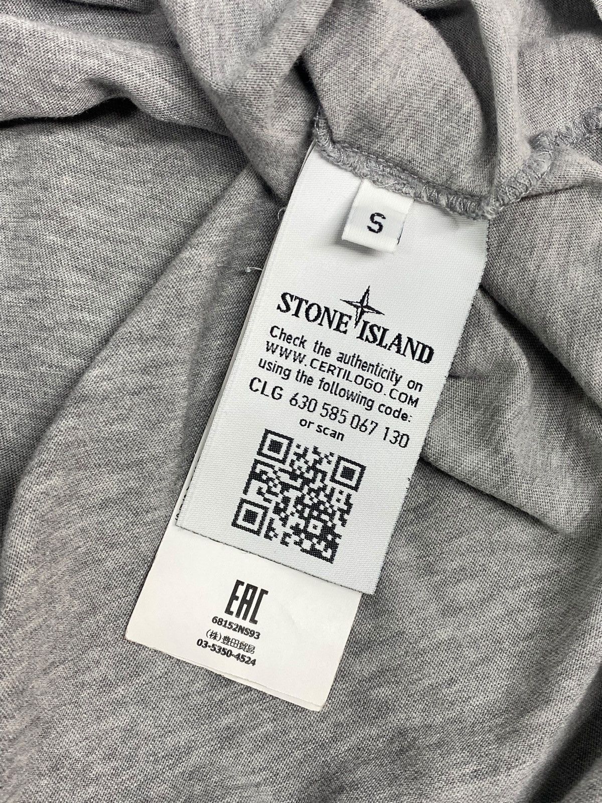 Stone Island 🔥 STONE ISLAND GREY BACK LOGO TEE Size US S / EU 44-46 / 1 - 9 Thumbnail