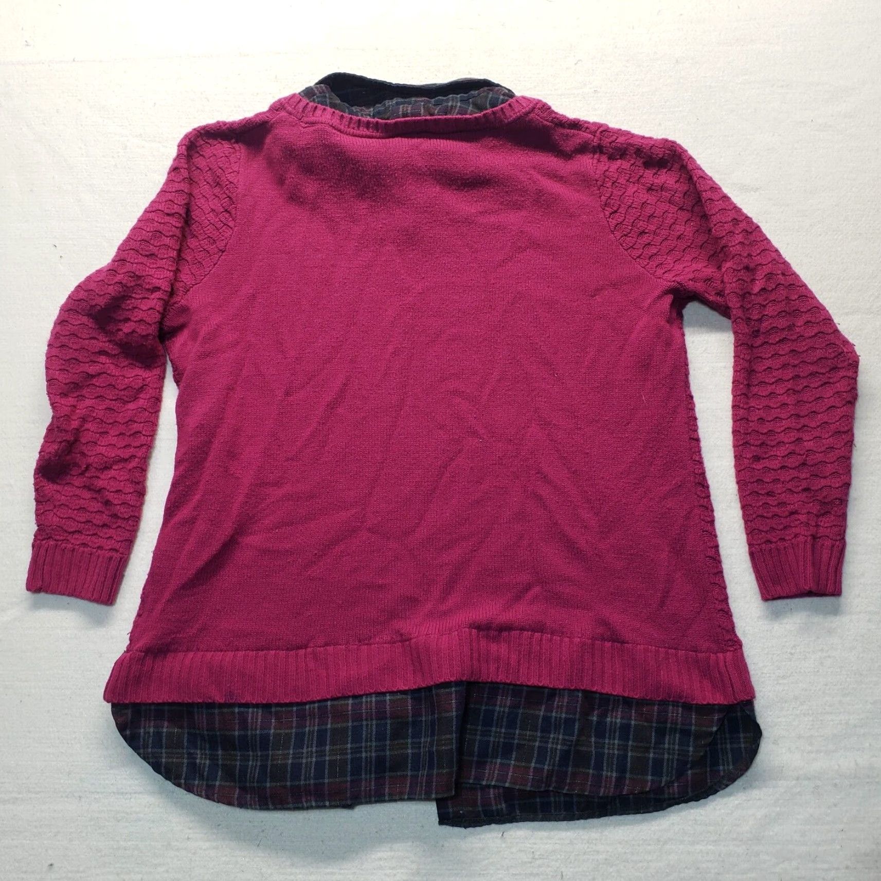 Faded Glory Faded Glory Women's Plus Size 1X Purple Sweater - Lightweight Knit Long Sleeve Pullover Shirt Size XL / US 12-14 / IT 48-50 - 6 Thumbnail