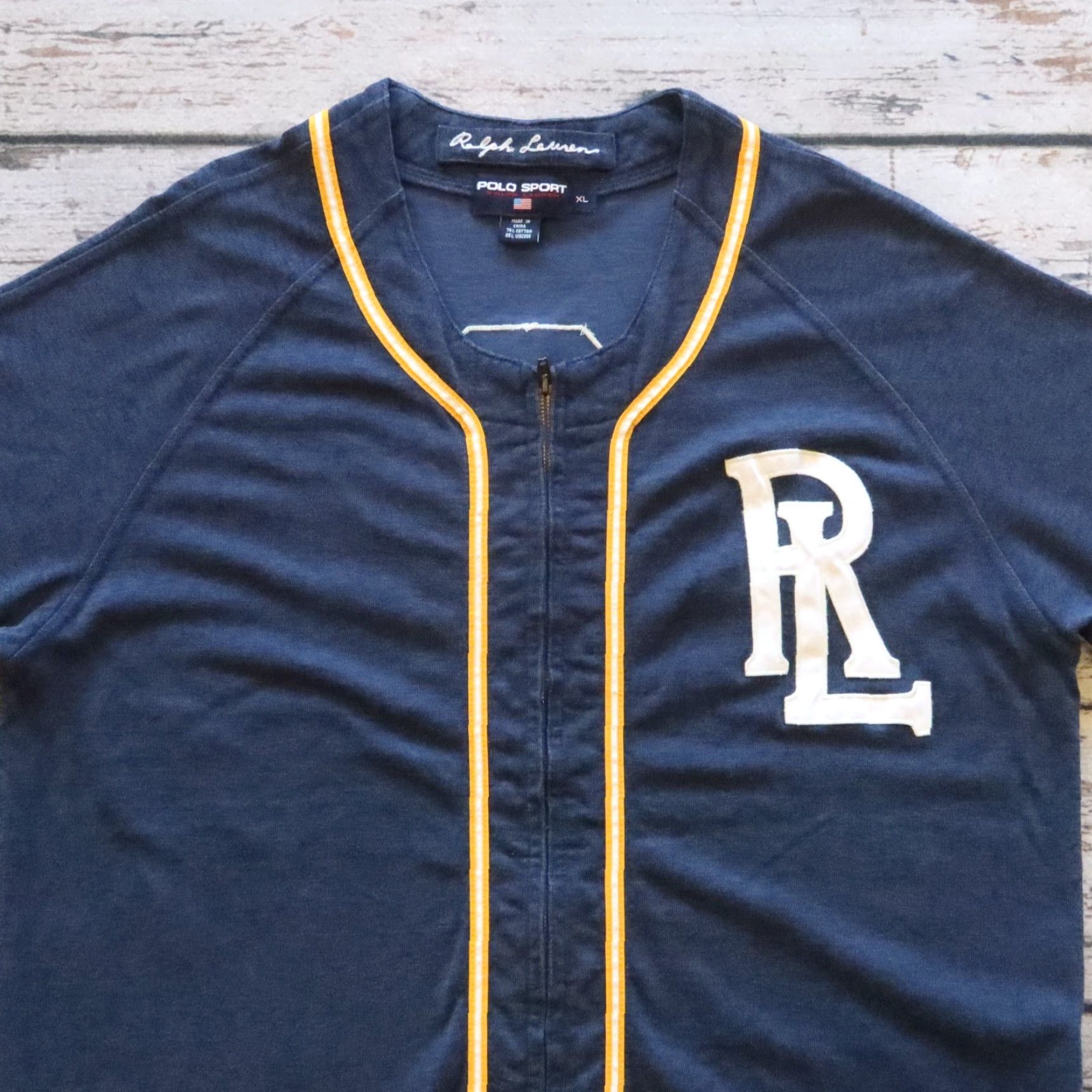 Vintage VINTAGE Polo Sport Ralph Lauren Baseball Jersey Shirt XL Blue Mens Size US XL / EU 56 / 4 - 2 Thumbnail