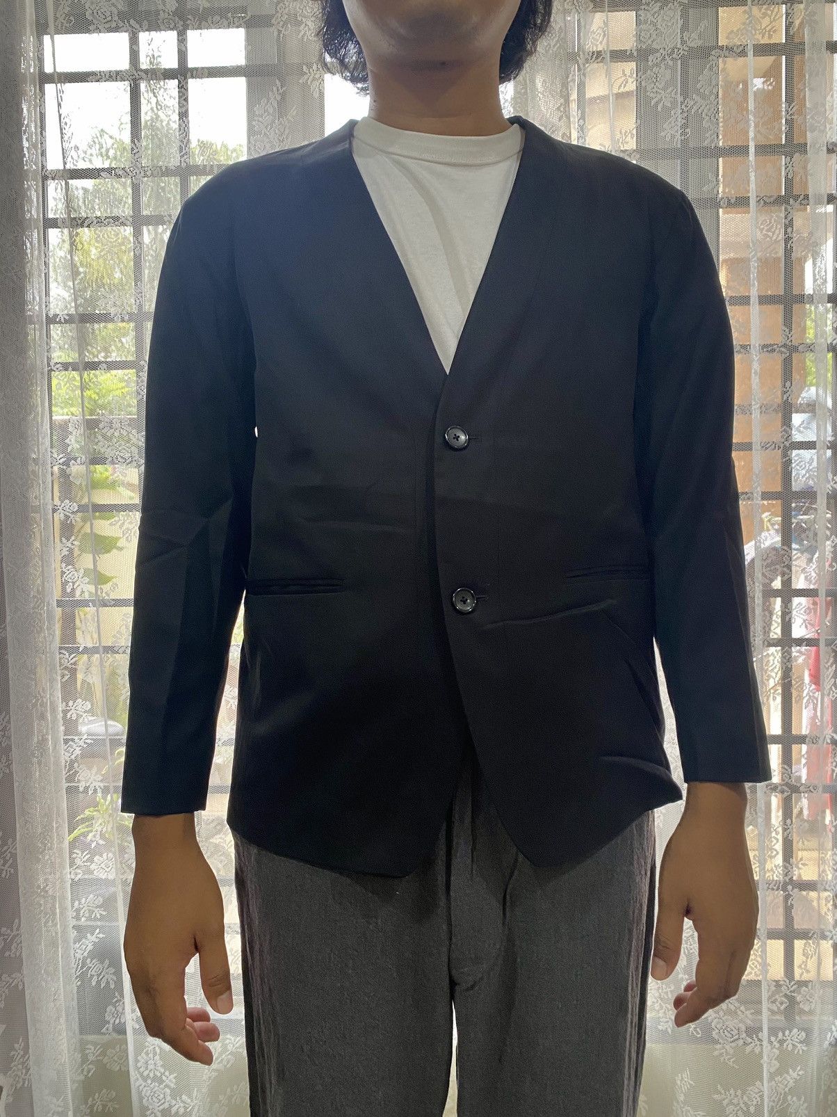 Japanese Brand collarless blazer Size US M / EU 48-50 / 2 - 5 Thumbnail