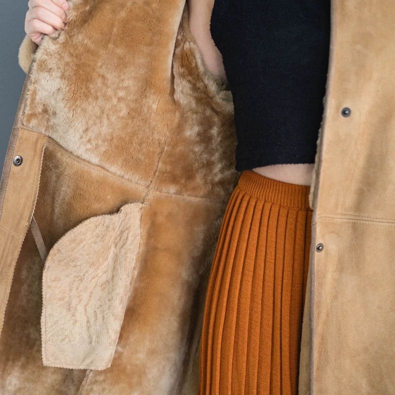 Kenzo KENZO Kaki sheepskin coat vintage Size XS / US 0-2 / IT 36-38 - 7 Thumbnail