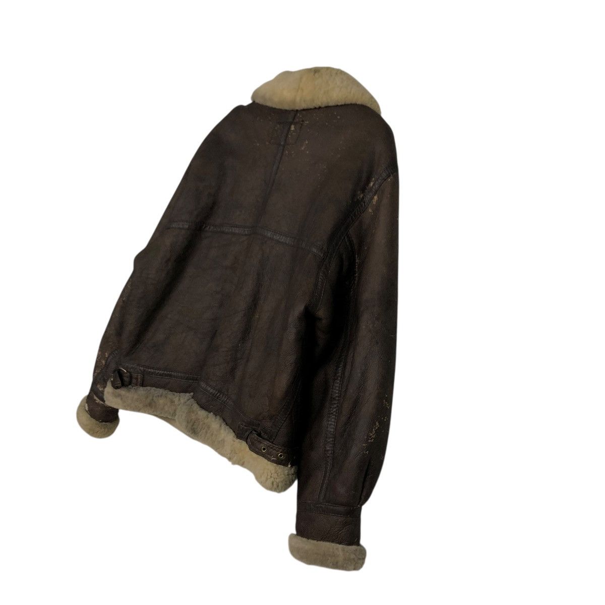 Vintage 🔥VINTAGE MILITARY B 3 LEATHER JACKET SHEARLING BLANKET Size US L / EU 52-54 / 3 - 11 Thumbnail