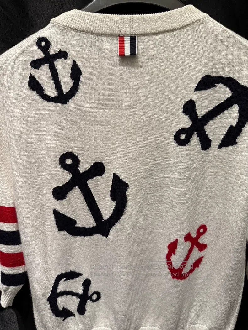 Thom Browne Thom Browne Ship anchor knit short sleeves Size XS / US 0-2 / IT 36-38 - 5 Thumbnail