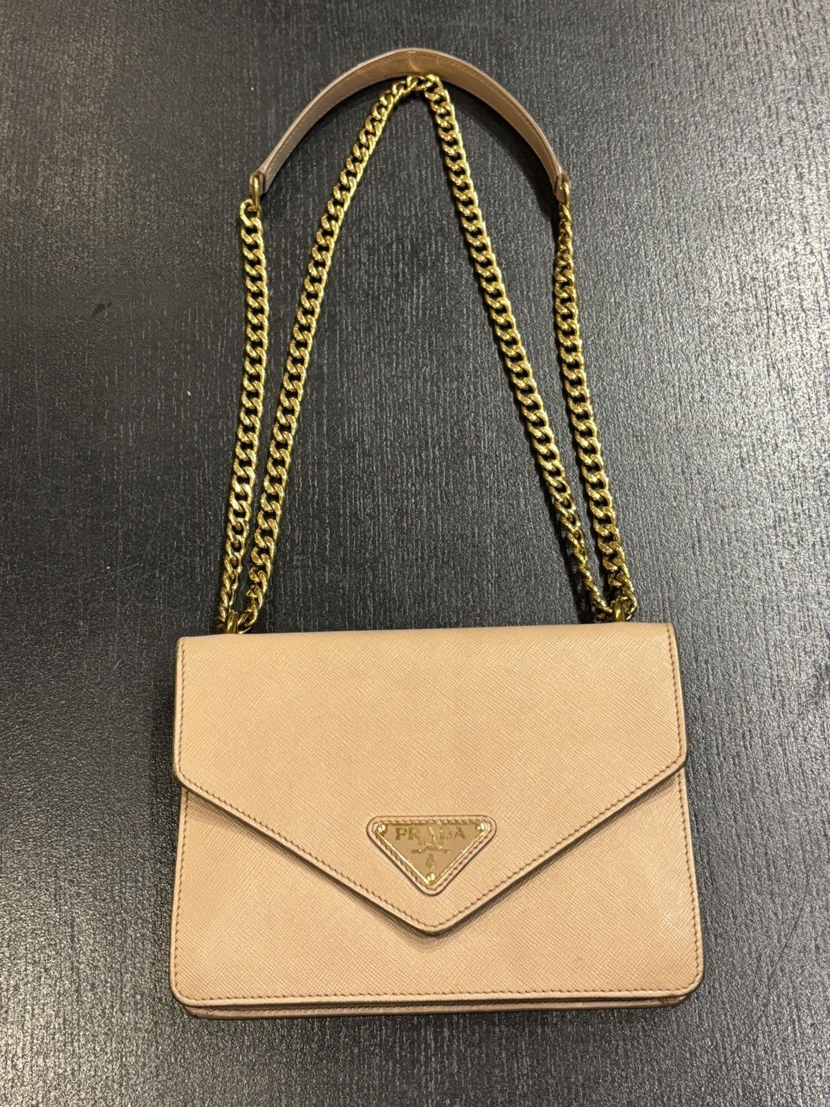 Prada Saffiano Calfskin Shoulder Bag in Pink, Women's