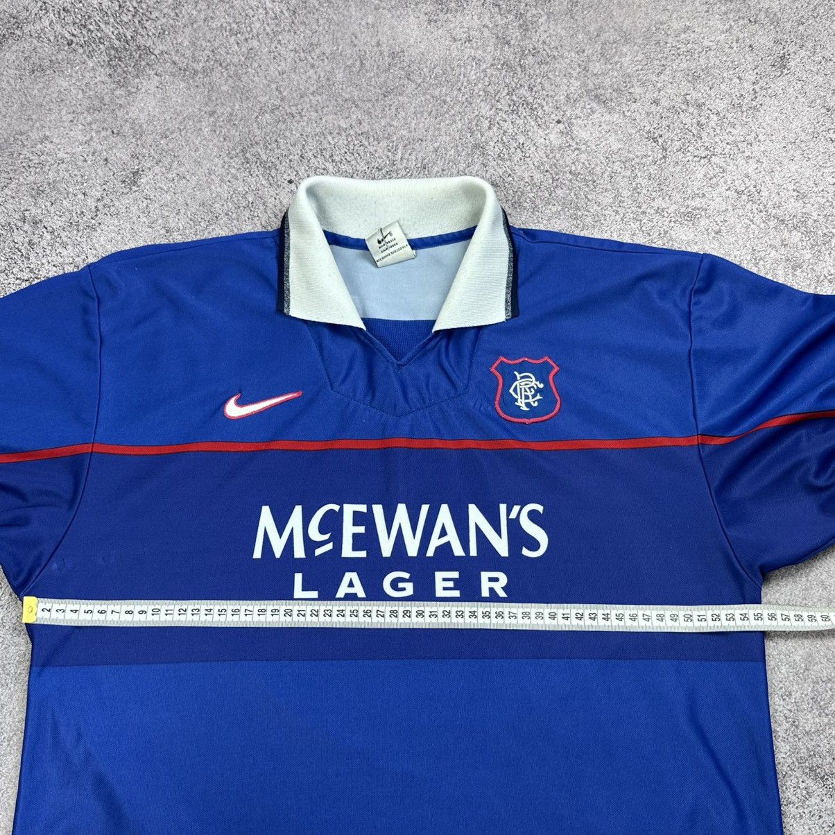 Nike Glasgow Rangers 1997 1999 Home Football Shirt #8 Gascoigne Size US L / EU 52-54 / 3 - 15 Thumbnail