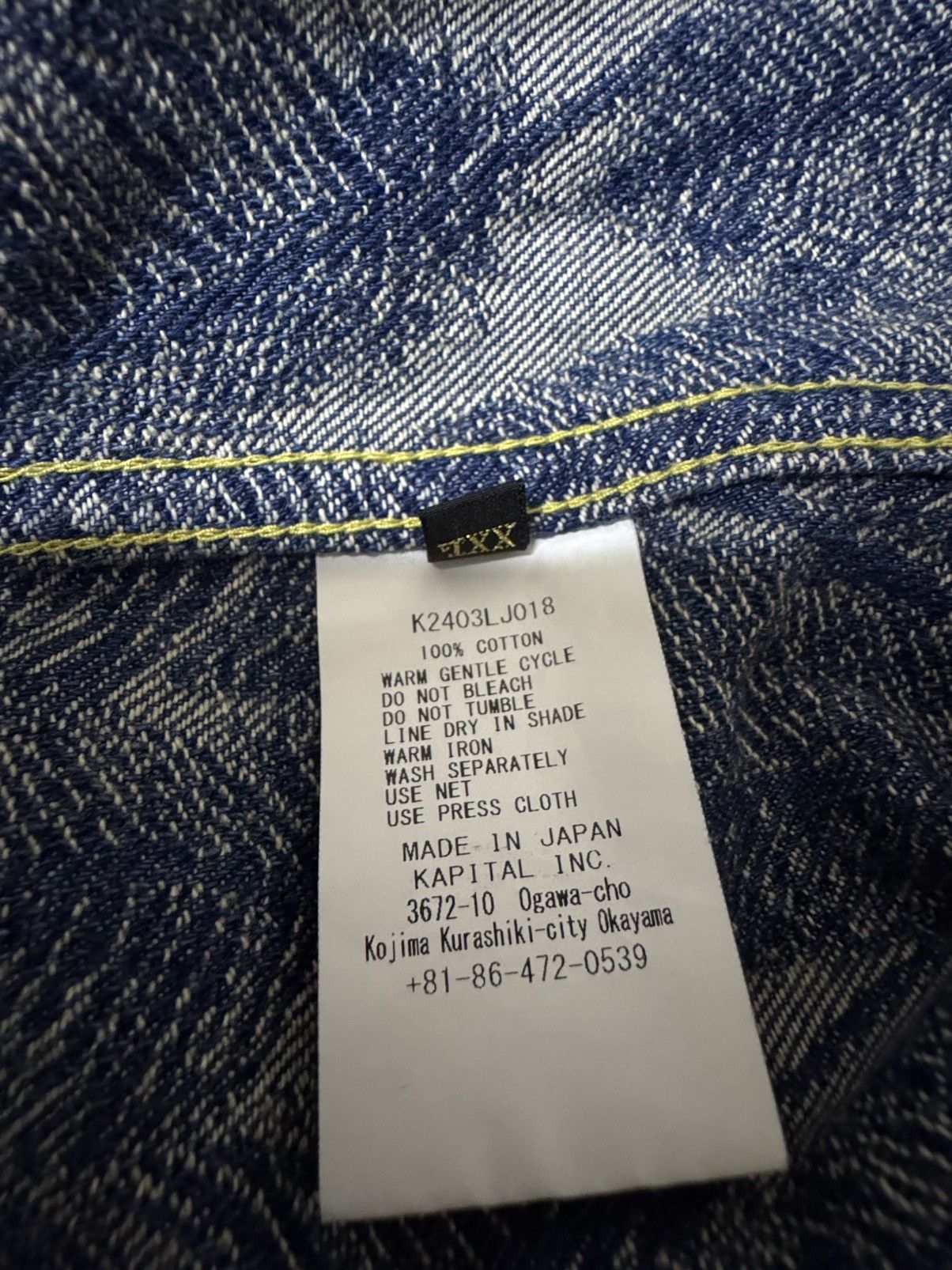 Kapital Kapital 12oz Magpie Feather Denim 3rd Jacket Light Indigo Size US XXL / EU 58 / 5 - 5 Thumbnail