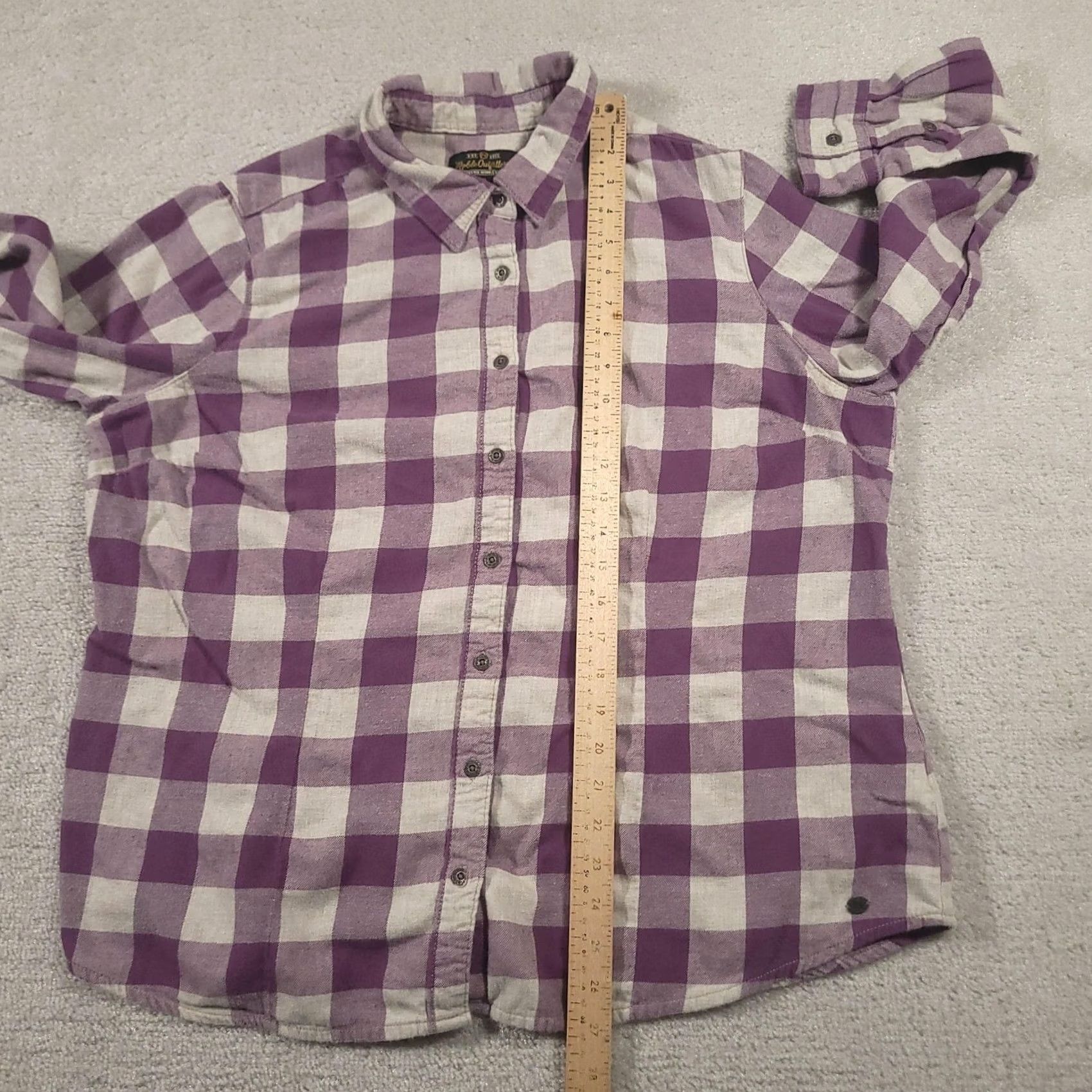 Vintage VINTAGE Noble Outfitters Shirt Womens 2XL Flannel Purple Plaid Button-Down Western Size XXL / US 16-18 / IT 52-54 - 6 Thumbnail