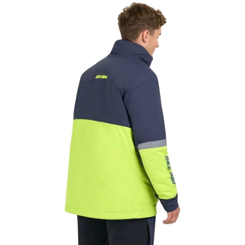 Ski-Doo Ski-Doo Navy Neon Green Vasa Polar Fleece Ski Jacket Coat Size US L / EU 52-54 / 3 - 4 Thumbnail