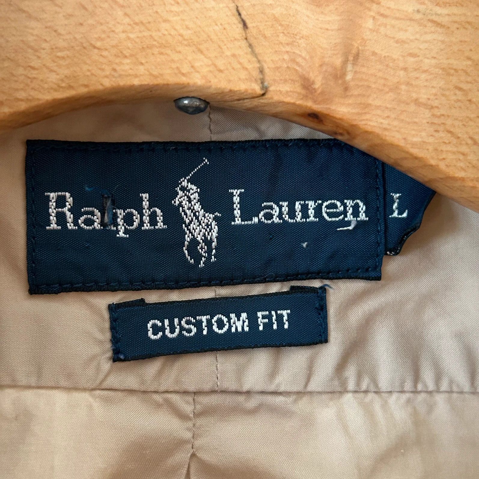 Designer × Polo Ralph Lauren × Ralph Lauren Polo Ralph Lauren beige shirt mini logo haft pony Size US L / EU 52-54 / 3 - 5 Thumbnail