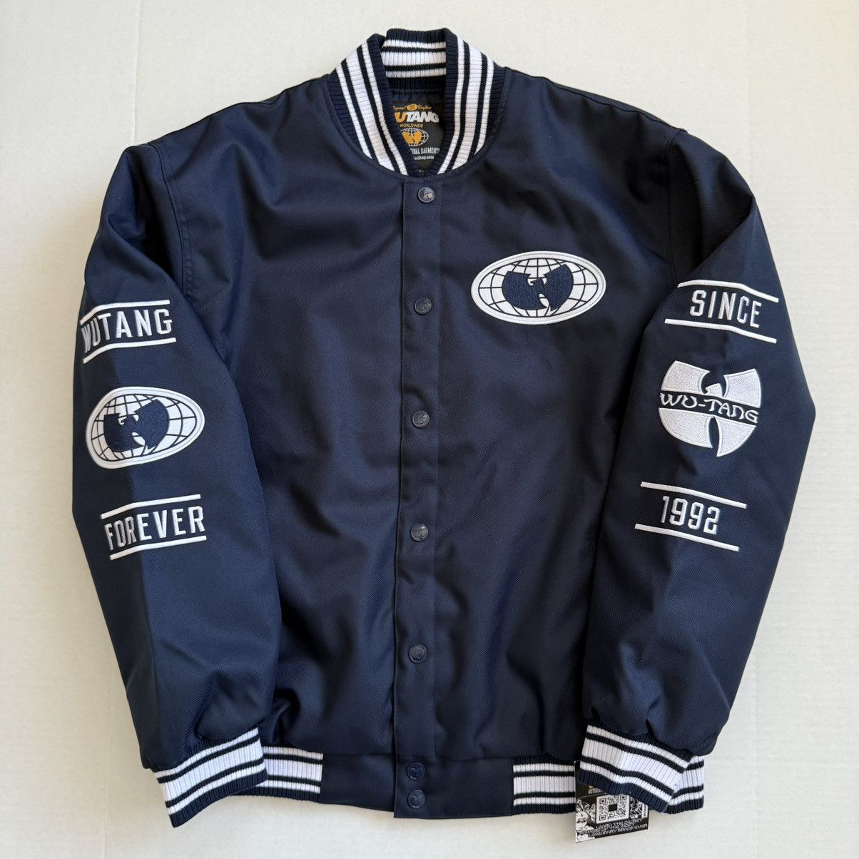 Wu-Tang Clan 🔴Wu-Tang Jacket Size Large All City Bomber Navy Blue Wu-Wear Size US L / EU 52-54 / 3 - 1 Thumbnail