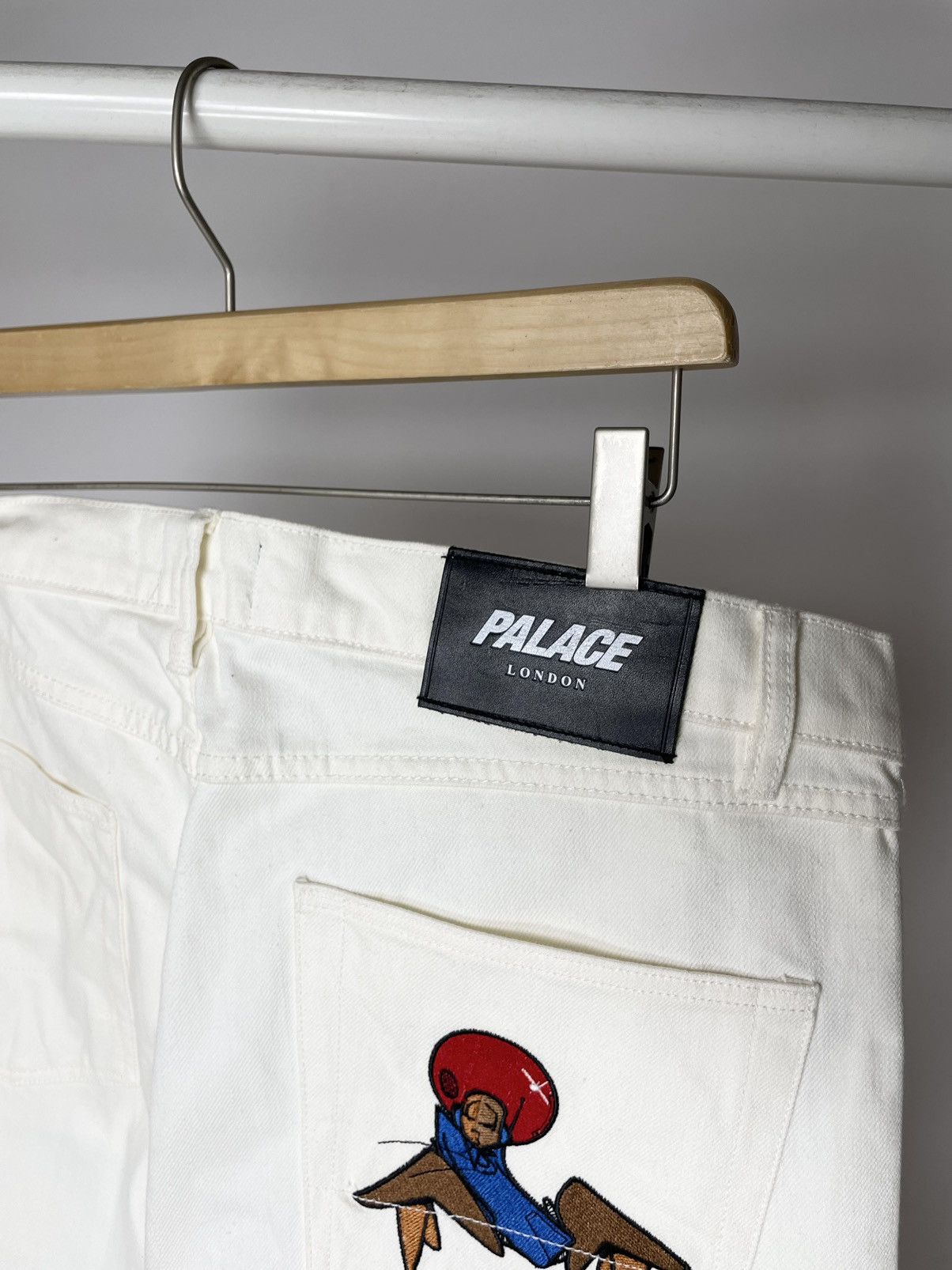 Palace Palace x Zomby DJ Graphic Printed Jeans Supreme White Pants Size US 34 / EU 50 - 14 Thumbnail