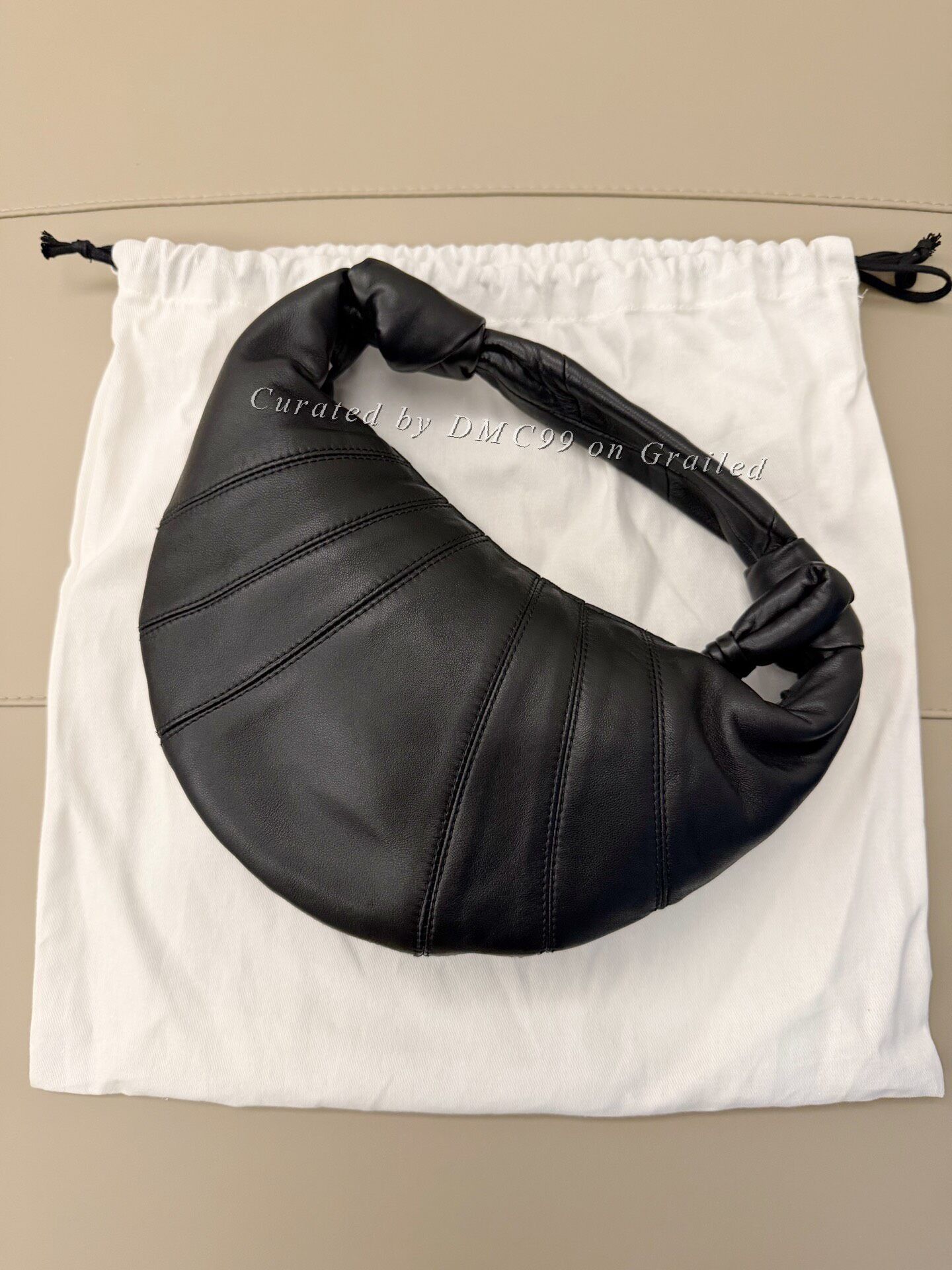 Lemaire Lemaire Black Croissant Hobo Bag Size ONE SIZE - 4 Thumbnail