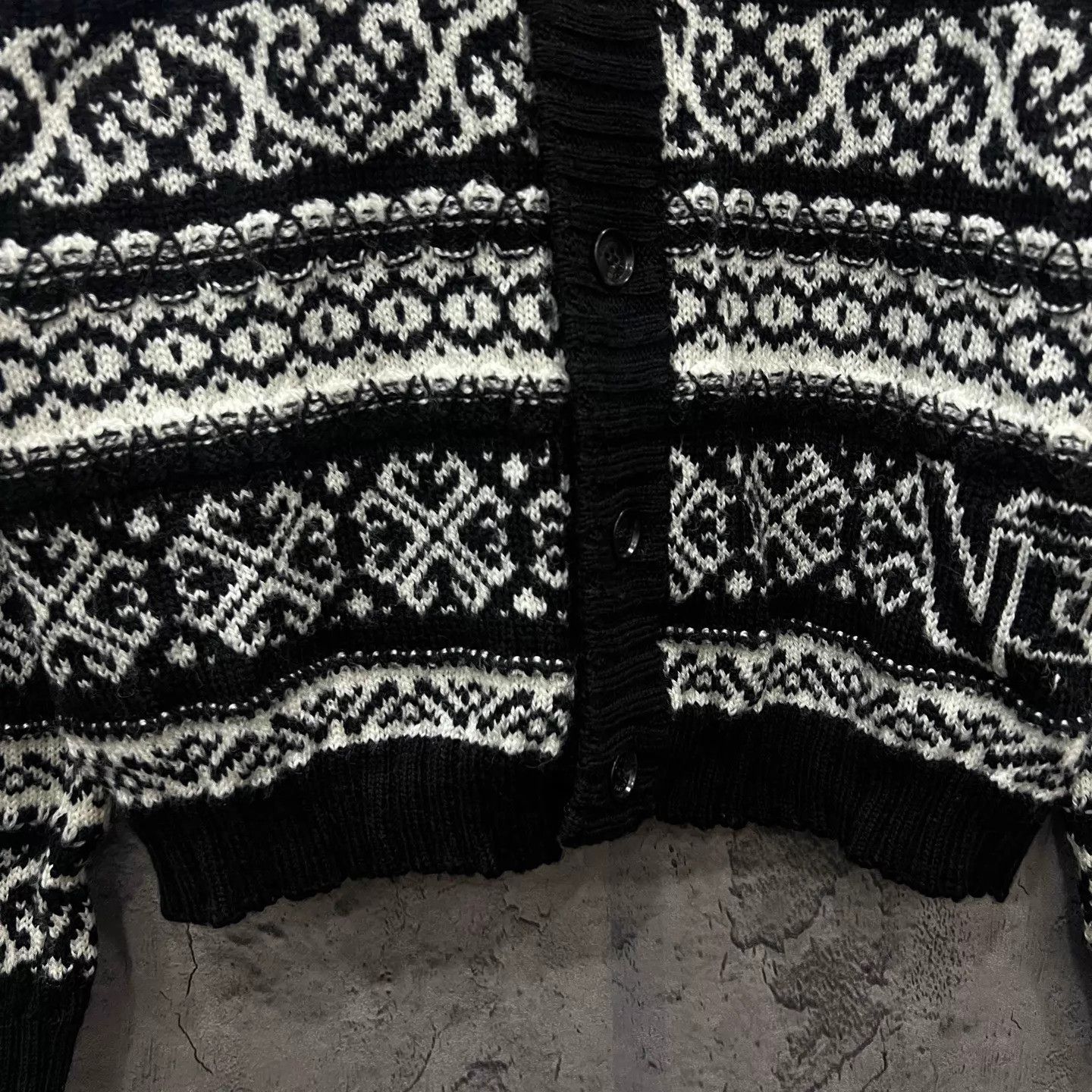 Versace Versace black & white knit cardigan size 48 new Size US M / EU 48-50 / 2 - 2 Thumbnail