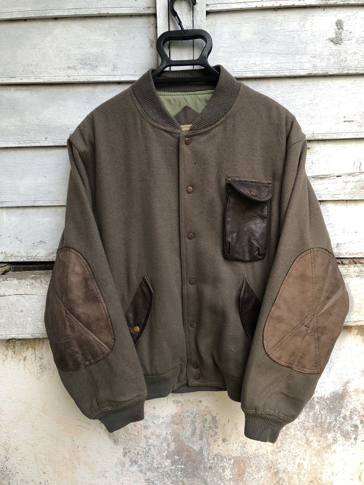 Other Vintage Miller Leather Trim Wool Campus Varsity Jacket Size US M / EU 48-50 / 2 - 2 Thumbnail