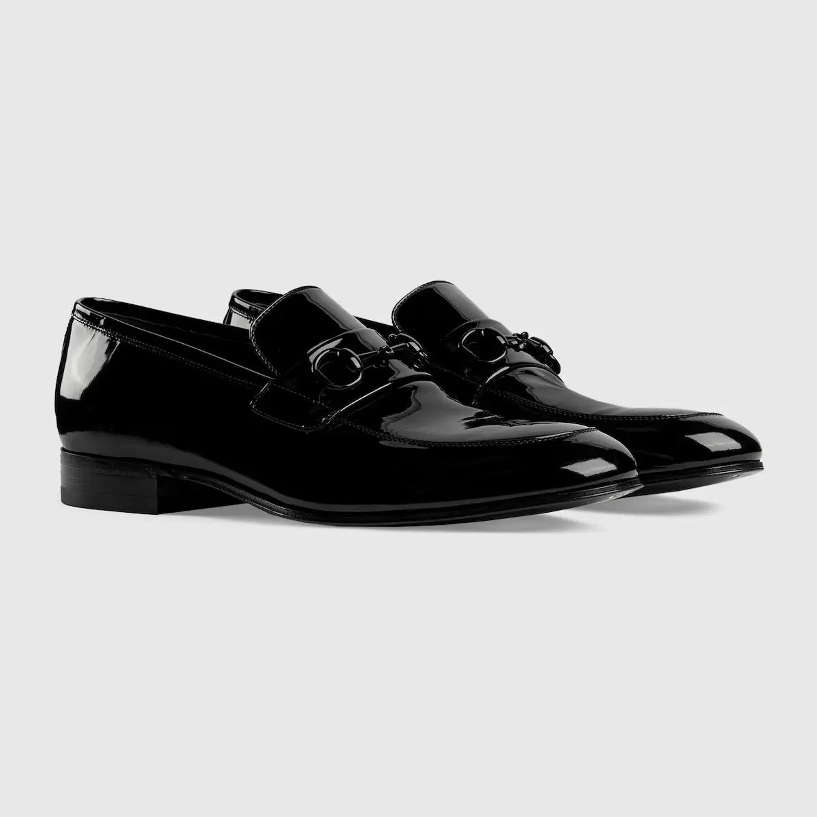 Gucci Gucci Mens Ed Black Patent Leather Horsebit Loafer US 14 Size US 14 / EU 47 - 3 Thumbnail