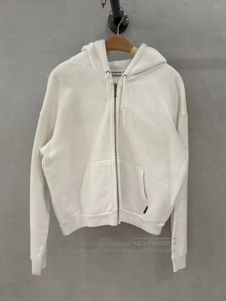 Balenciaga Balenciaga White Hooded Jacket M. Size US M / EU 48-50 / 2 - 1 Thumbnail