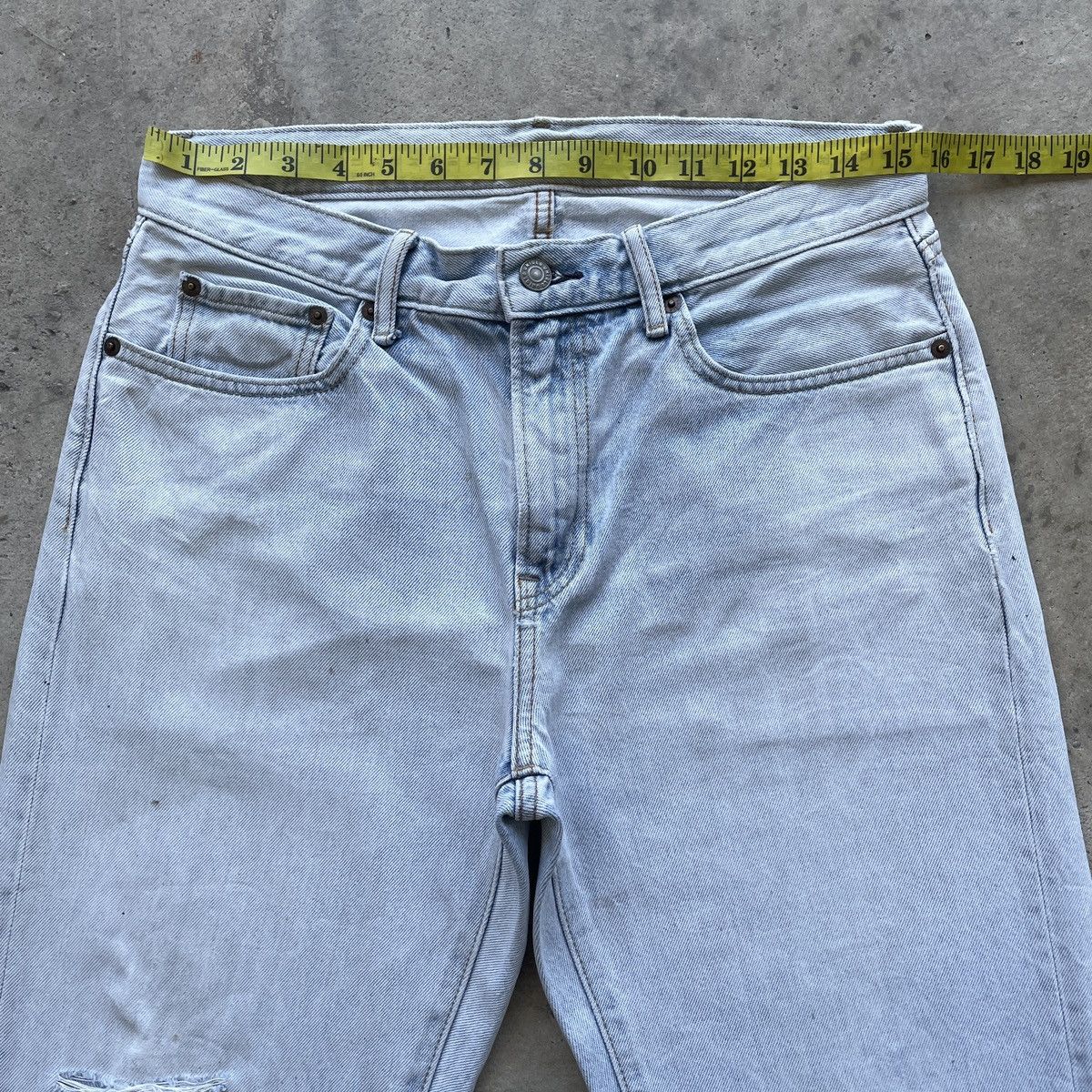 Japanese Brand W31💥 Vintage Japanese Light Wash Jeans Distressed Pants Size US 31 - 5 Thumbnail
